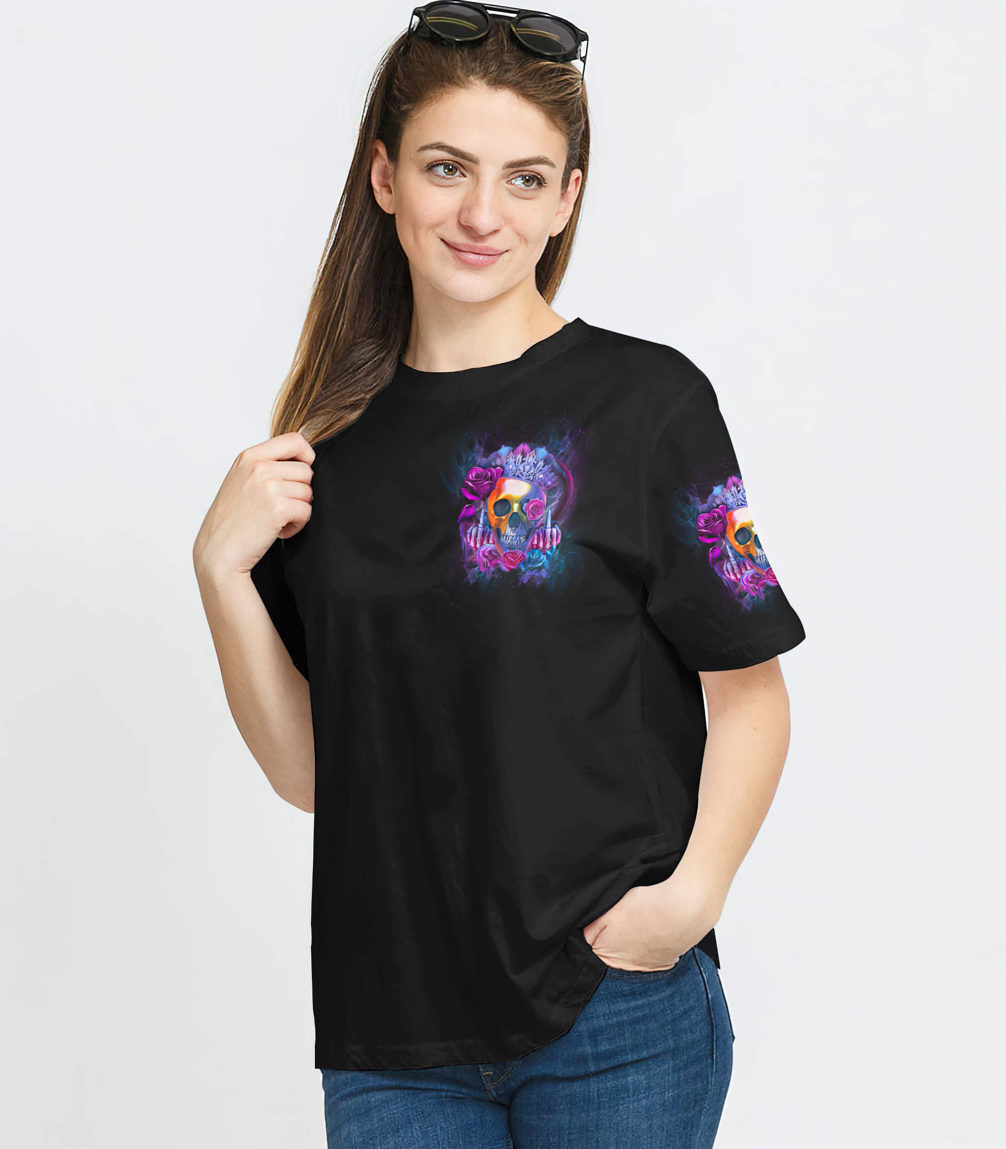 im-the-fking-queen-rose-skull-all-over-print-t-shirt