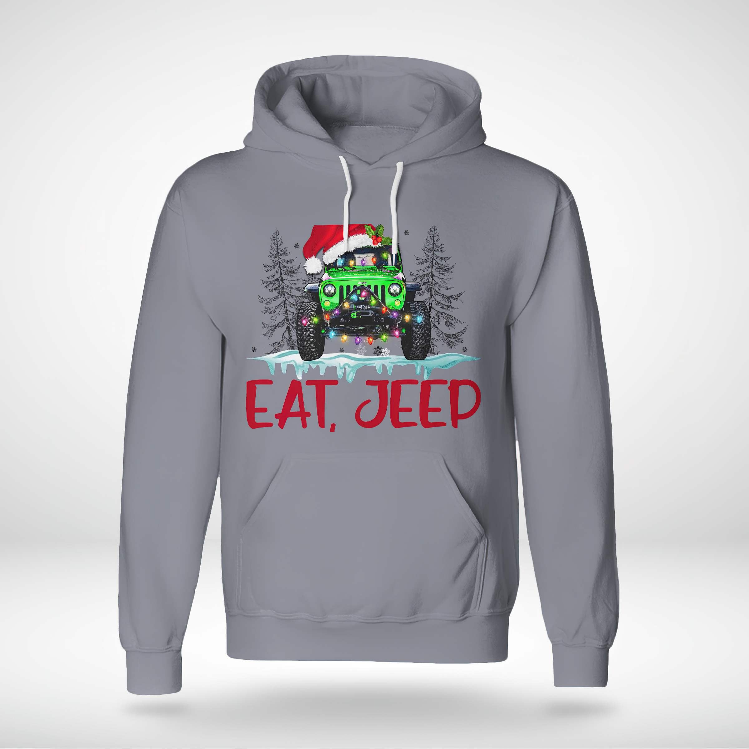 be-merey-white-jeep-christmas-hoodie