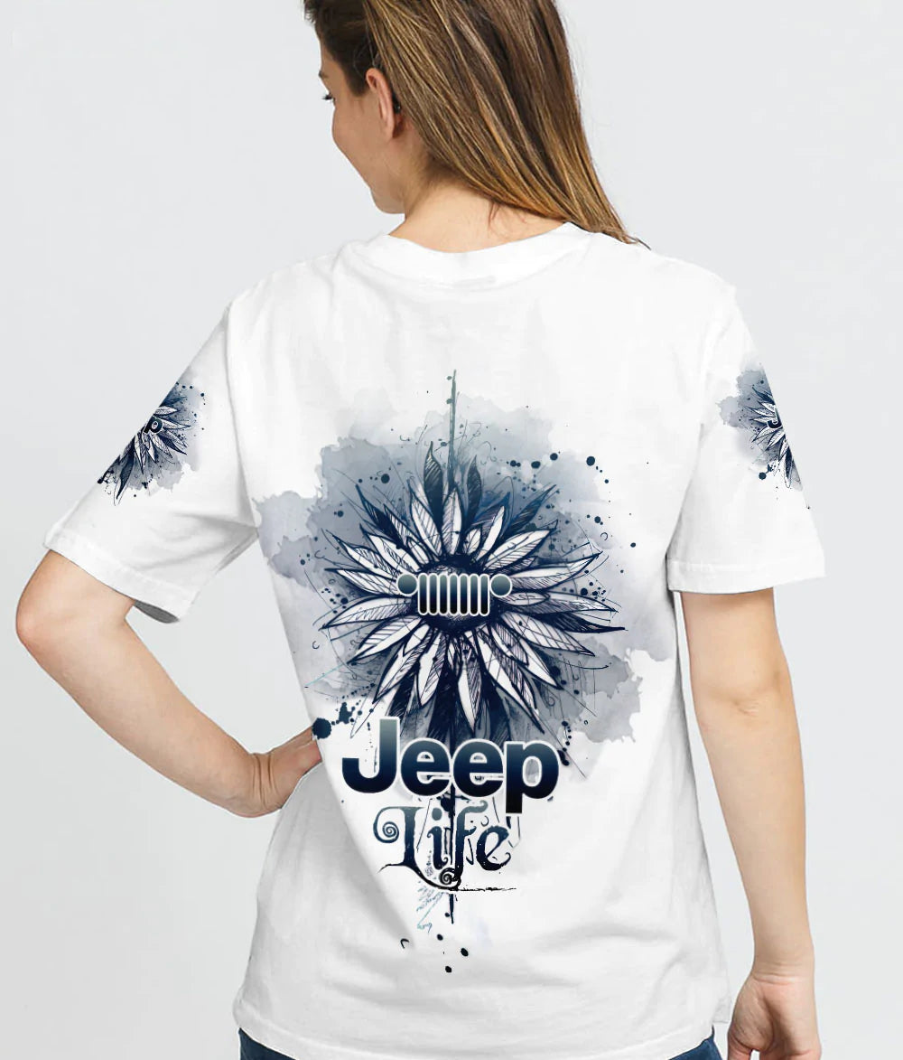 jeep-life-sunflower-sketch-t-shirt