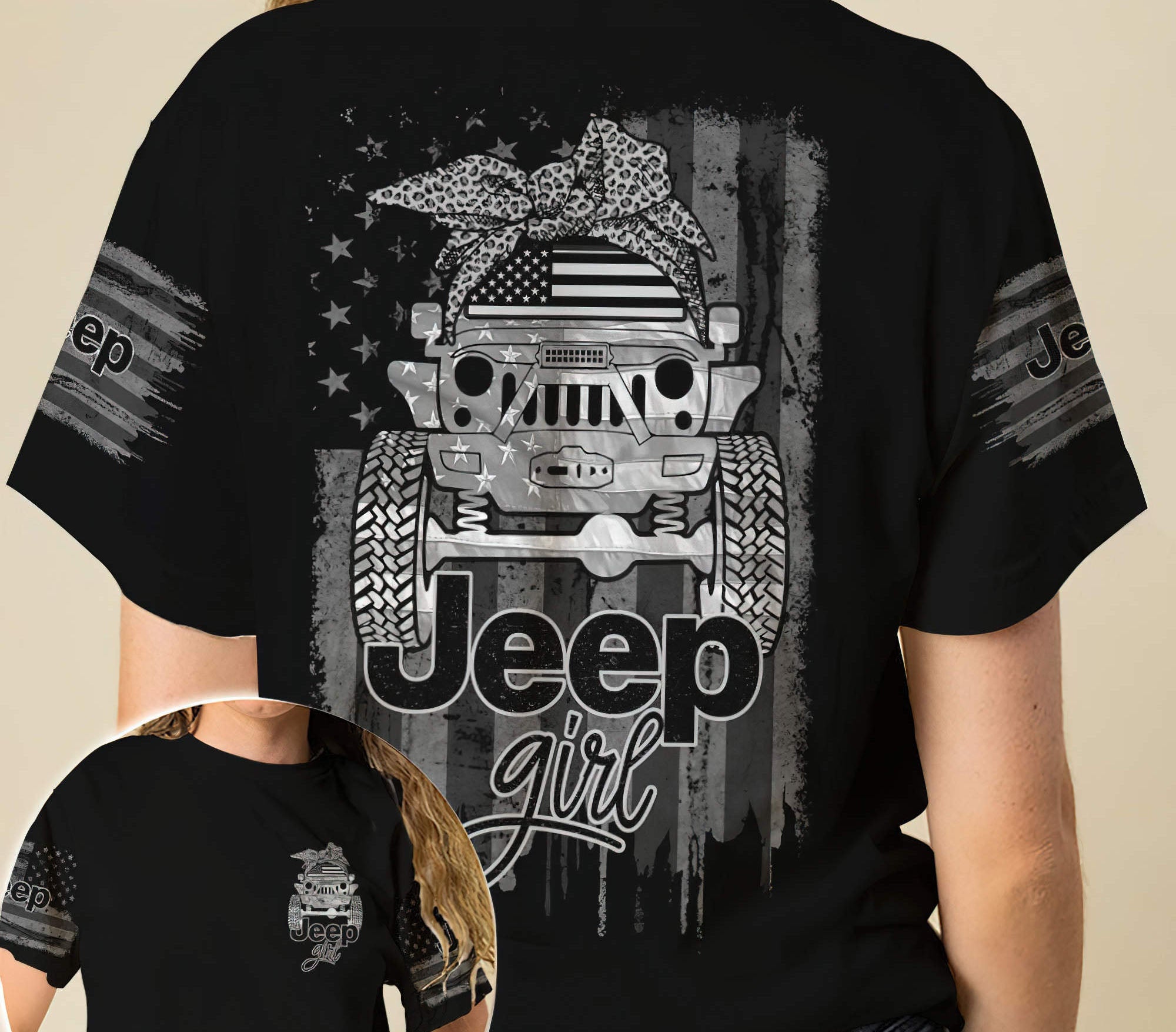 jeep-girl-leopard-bw-flag-t-shirt