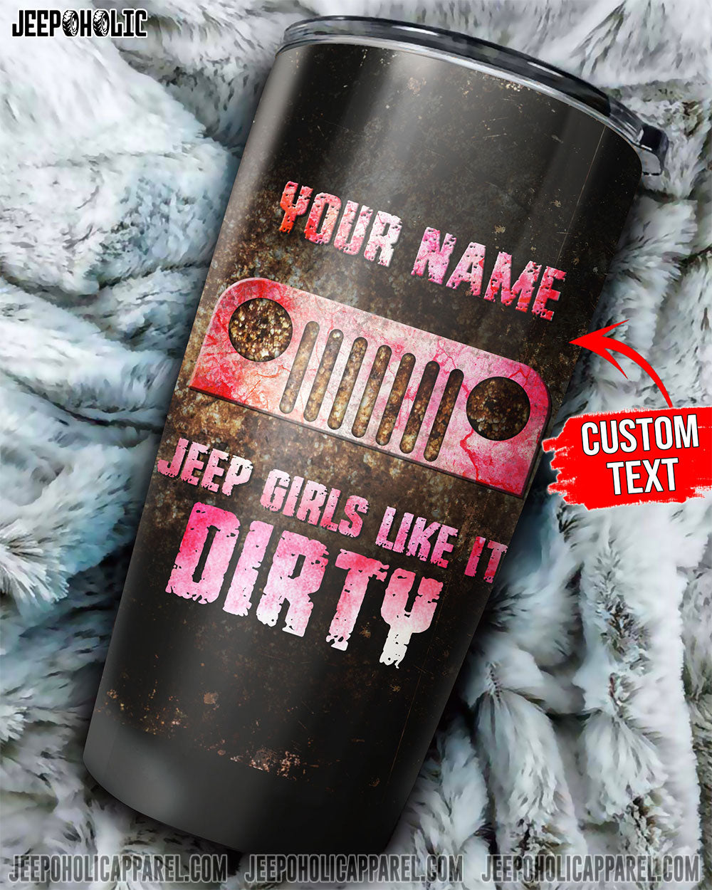 Personalized Jeep Girls Like It Dirty Tumbler