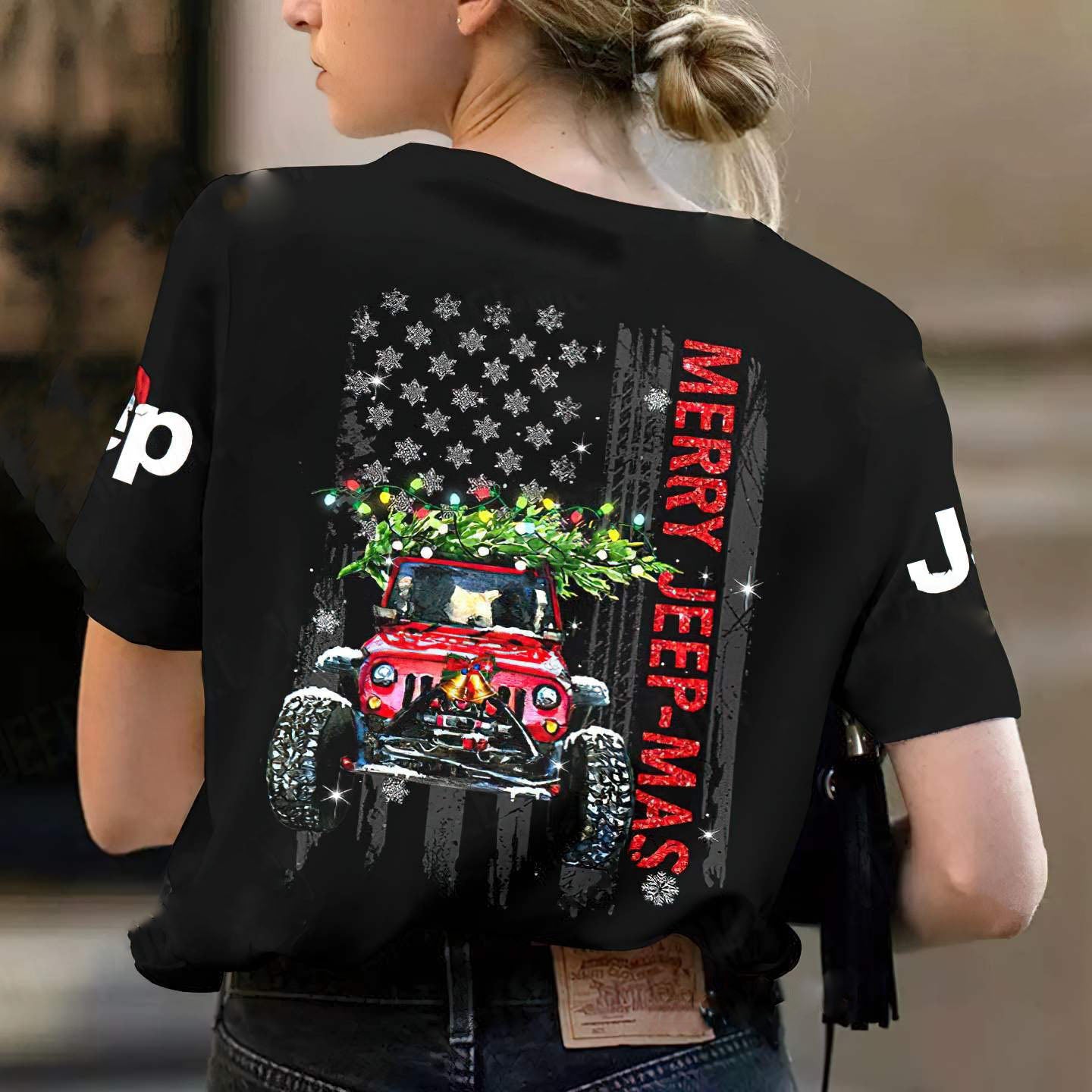 singing-jeep-christmas-t-shirt