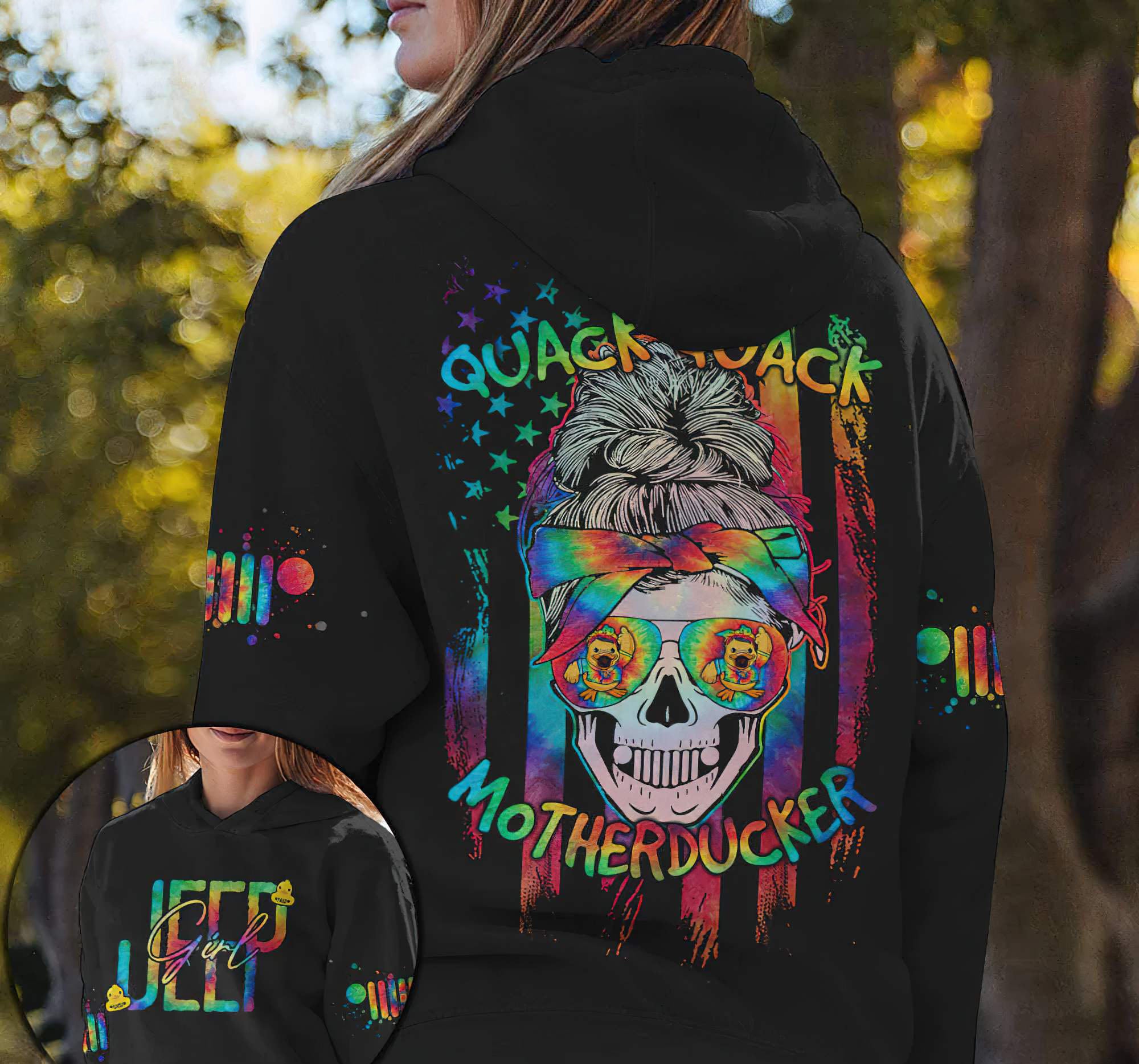 motherducker-messy-bun-jeep-all-over-print-hoodie