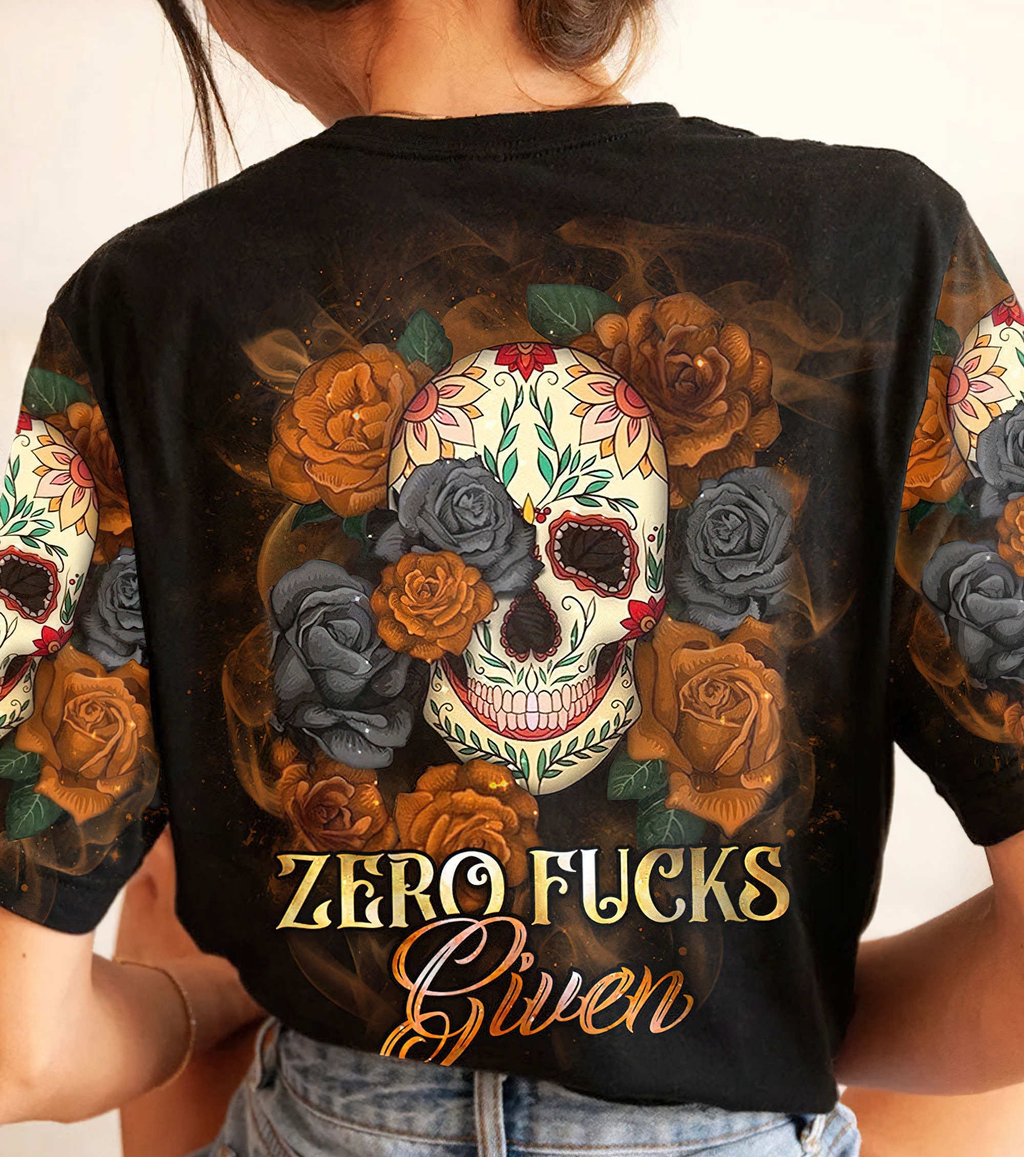 zero-fcks-given-flower-skull-all-over-print-t-shirt