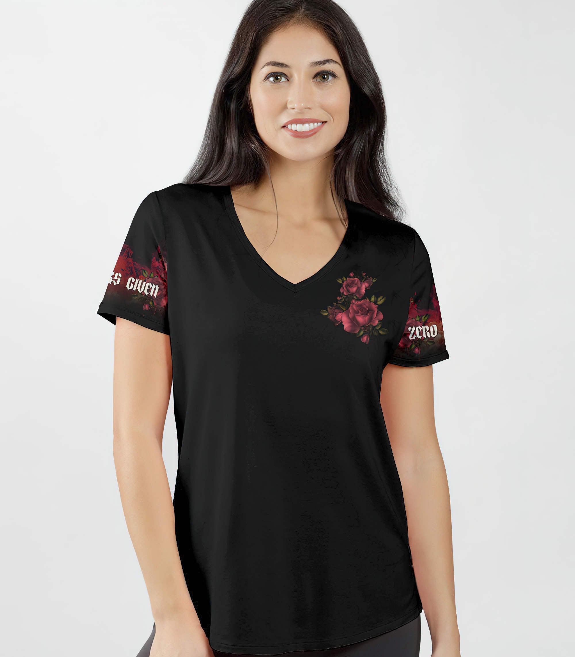 zero-fcks-given-skull-rose-all-over-print-women-v-neck-t-shirt