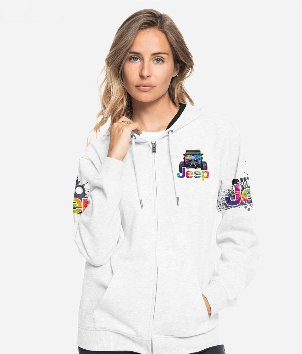 jeep-girl-i-am-who-i-am-dirty-tie-dye-hoodie