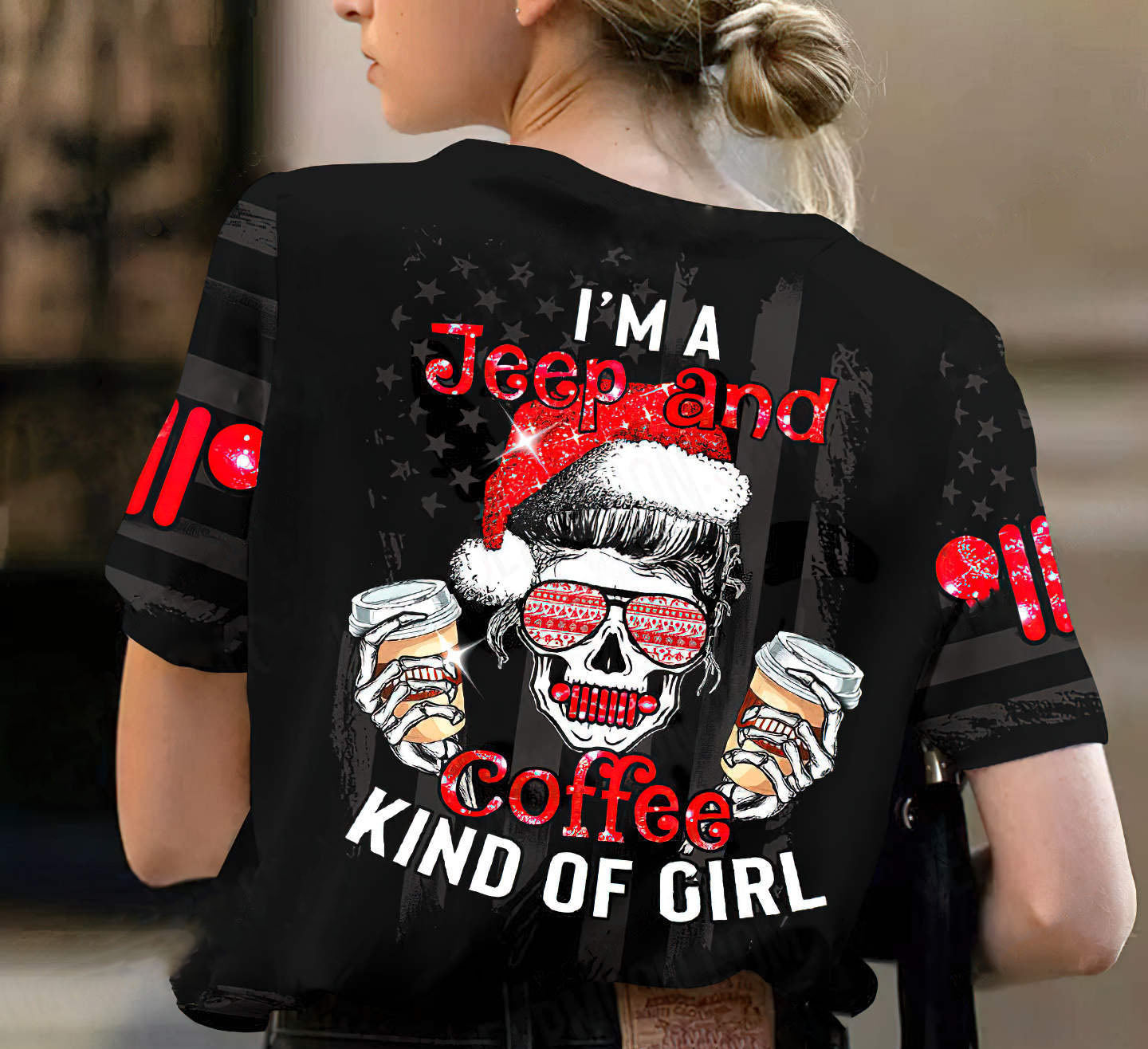 coffee-and-jeep-christmas-t-shirt