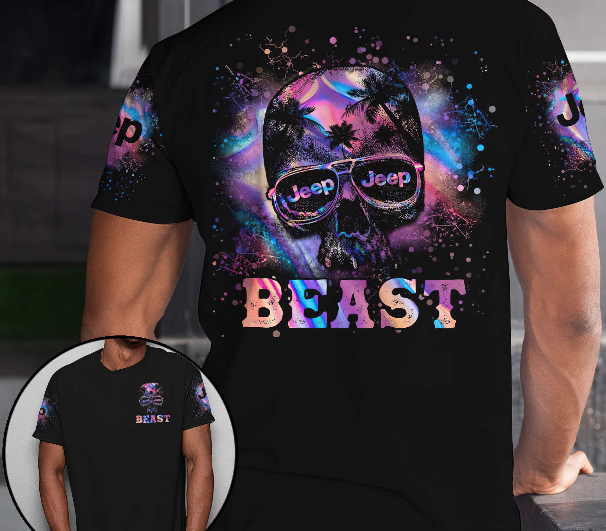 jeep-skull-beast-beauty-couple-t-shirt