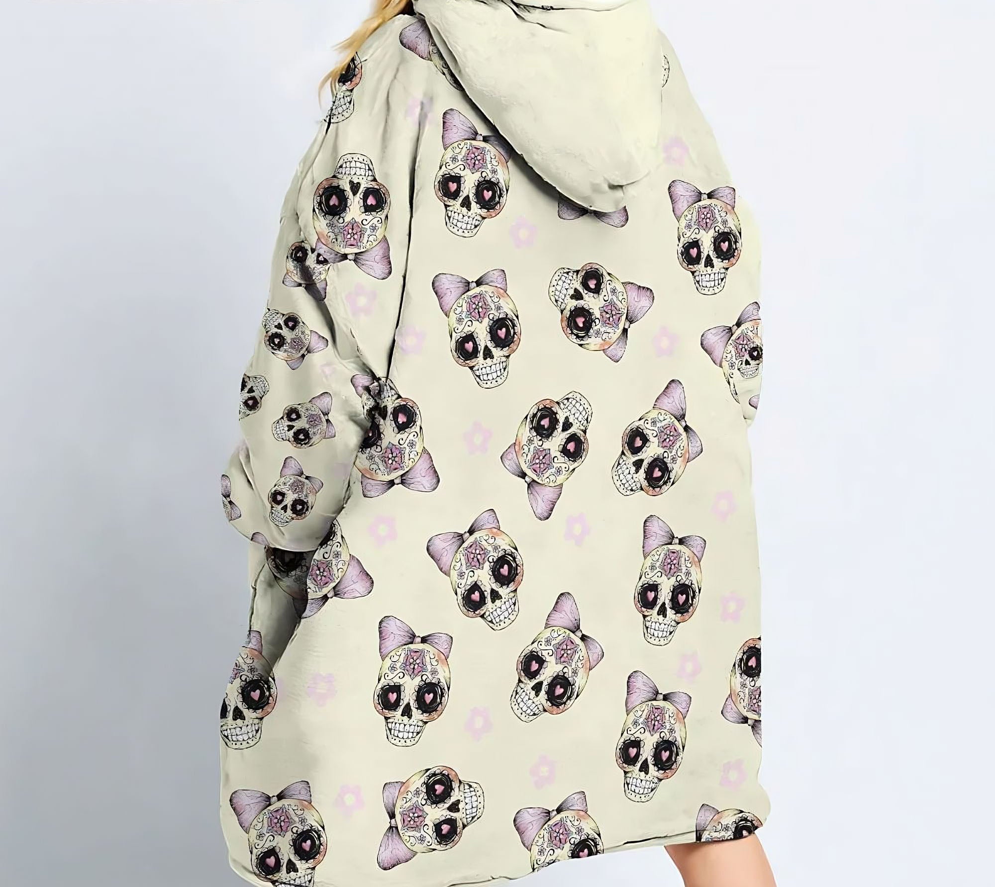 sugar-skull-cute-sherpa-blanket-hoodie-wearable-blanket-hoodie