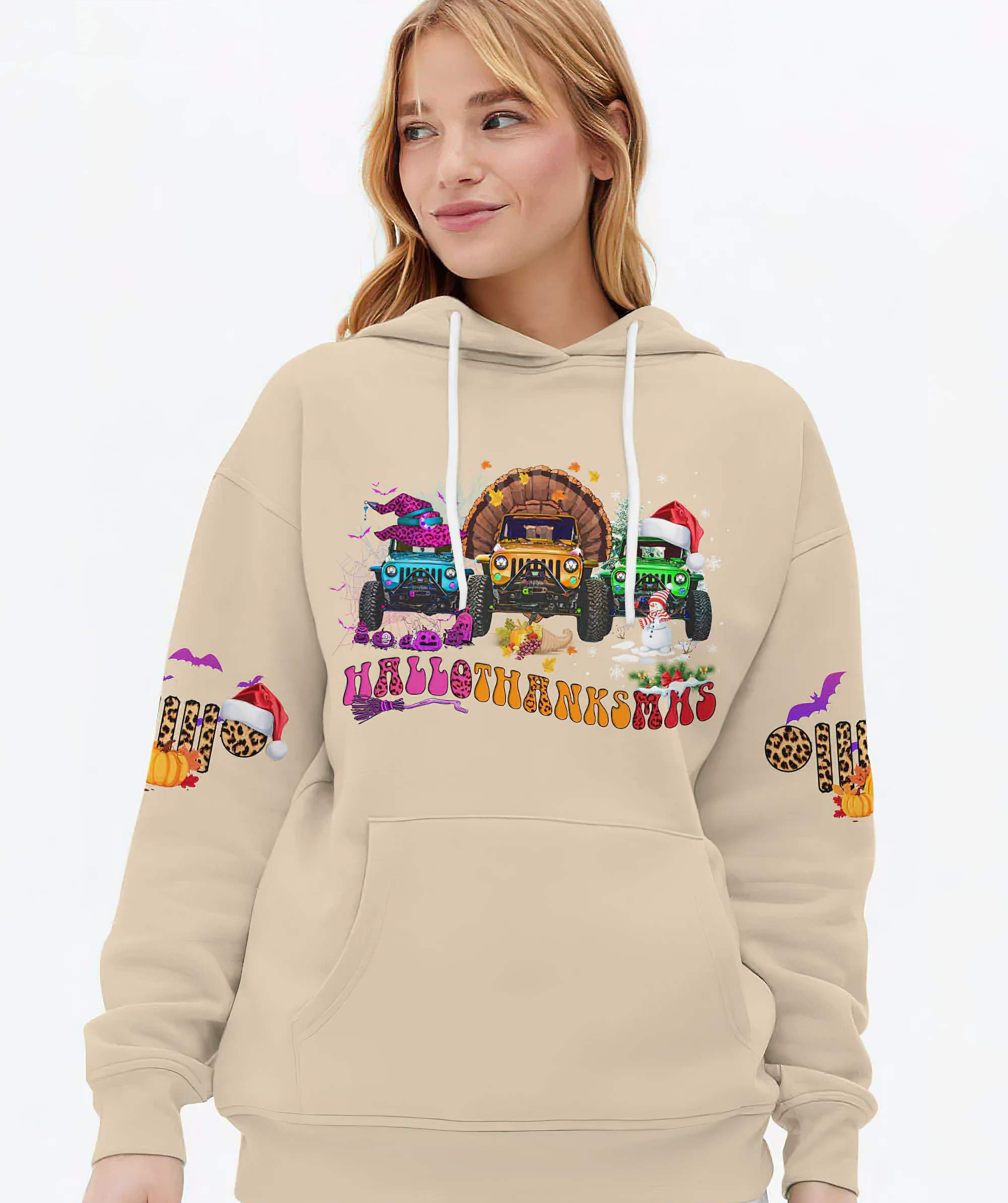 hallothanksmas-jeep-girl-hoodie