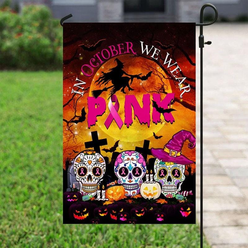 in-october-we-wear-pink-halloween-skull-breast-cancer-awareness-flag-house-garden-flag-2