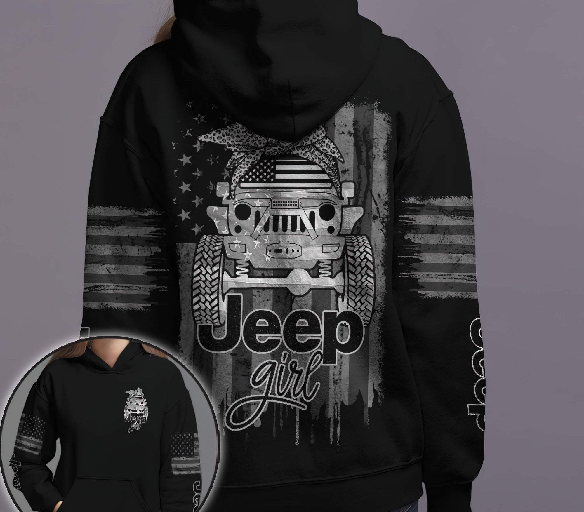 jeep-girl-leopard-bw-flag-hoodie