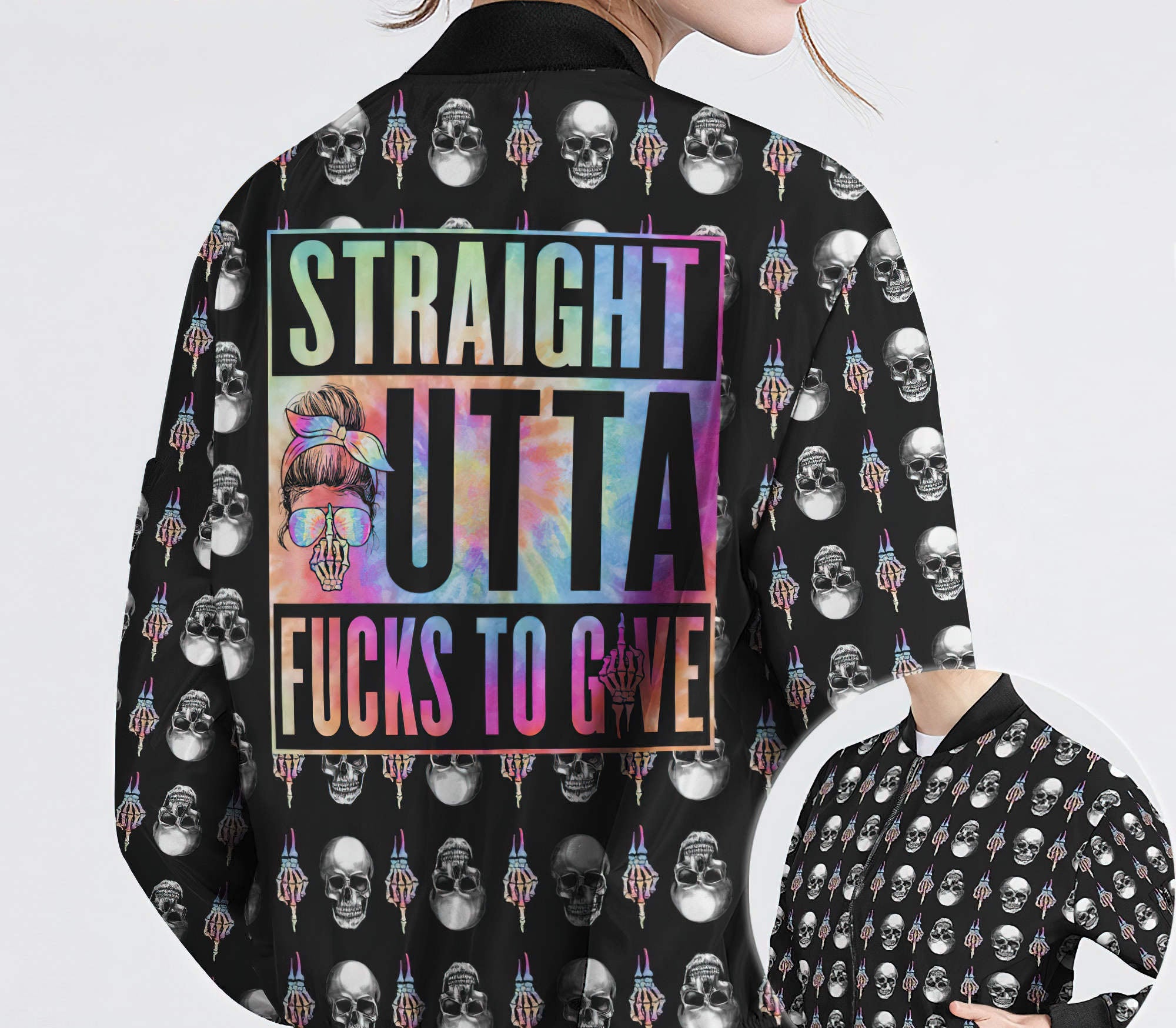 Straight Outta Skull Bomber Jacket