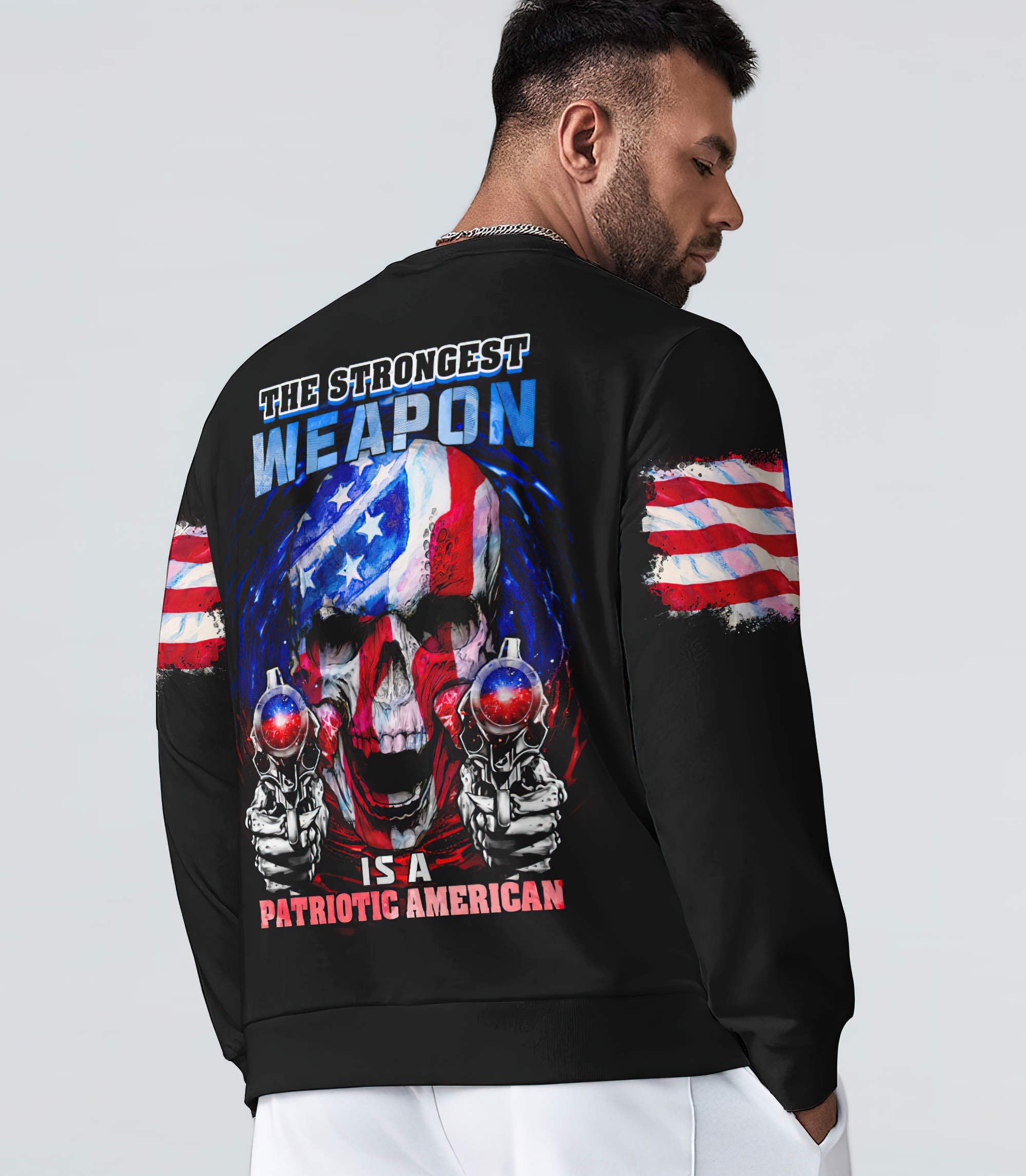 the-strongest-weapon-patriotic-skull-all-over-print-sweatshirt