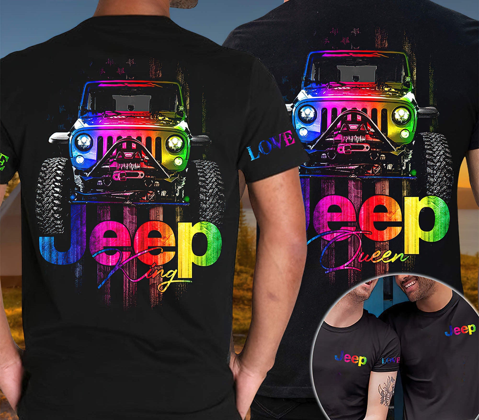 jeep-couple-rainbow-t-shirt