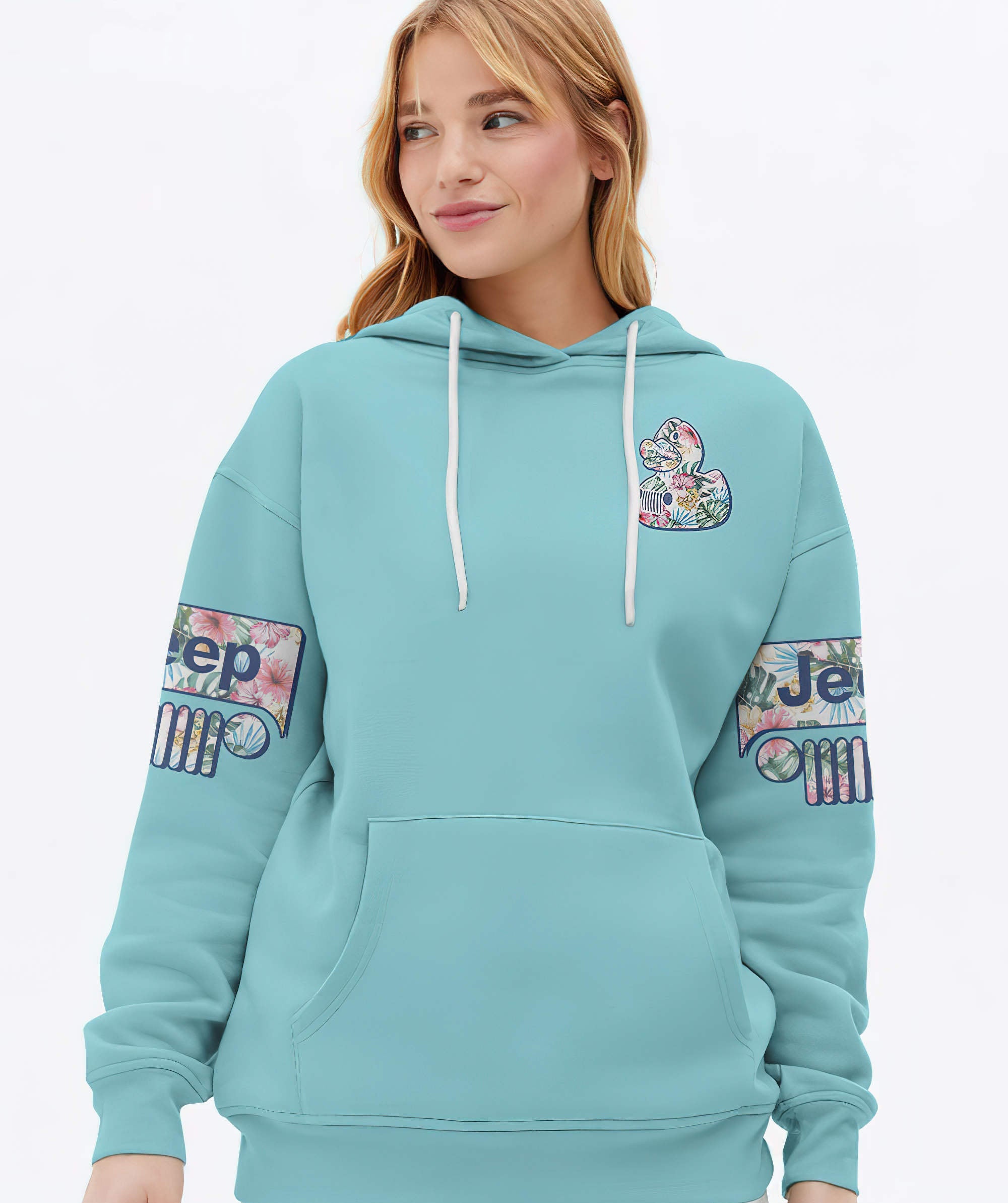 aint-nothing-flower-jeep-duck-hoodie