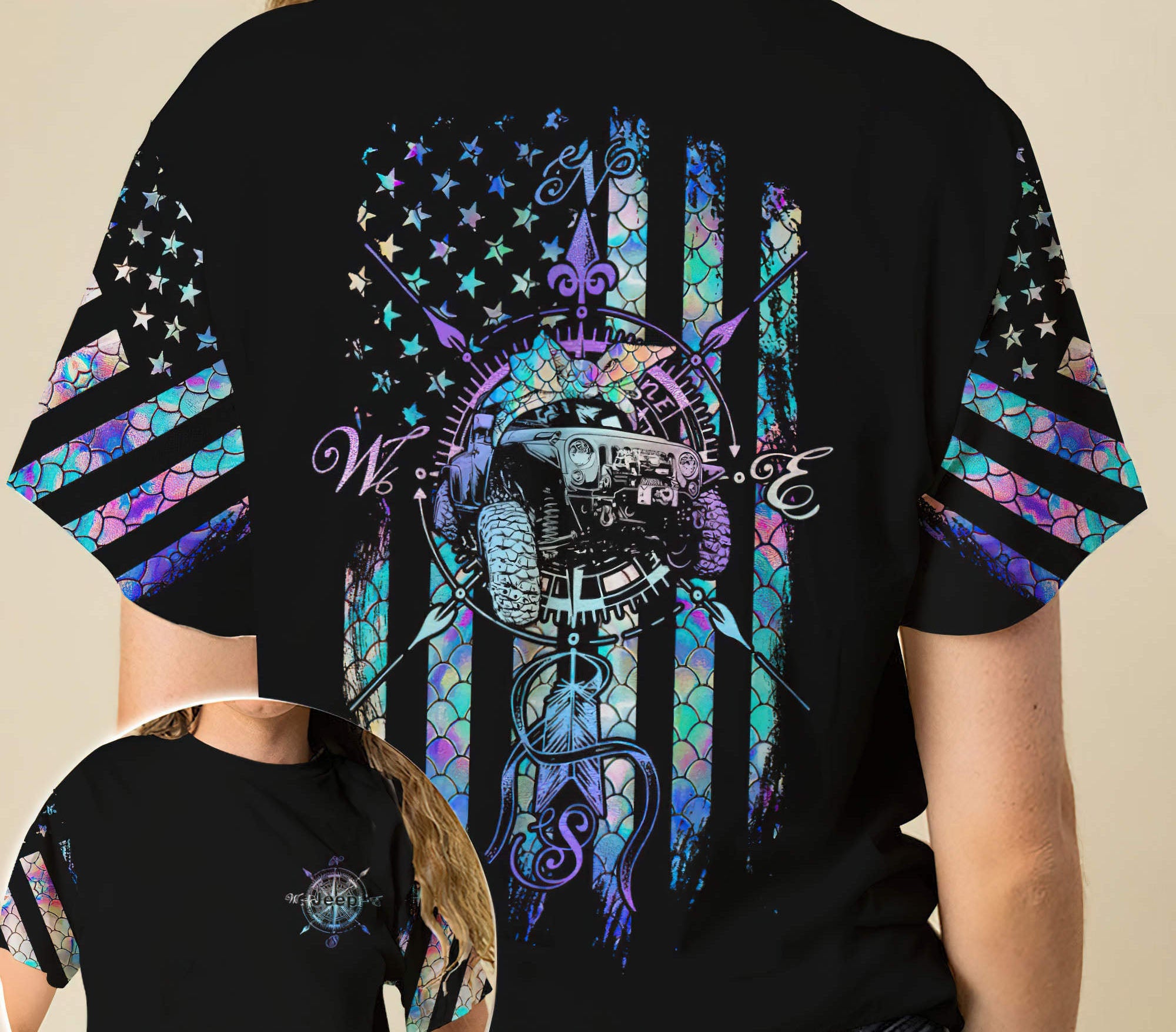 jeep-compass-mermaid-flag-t-shirt