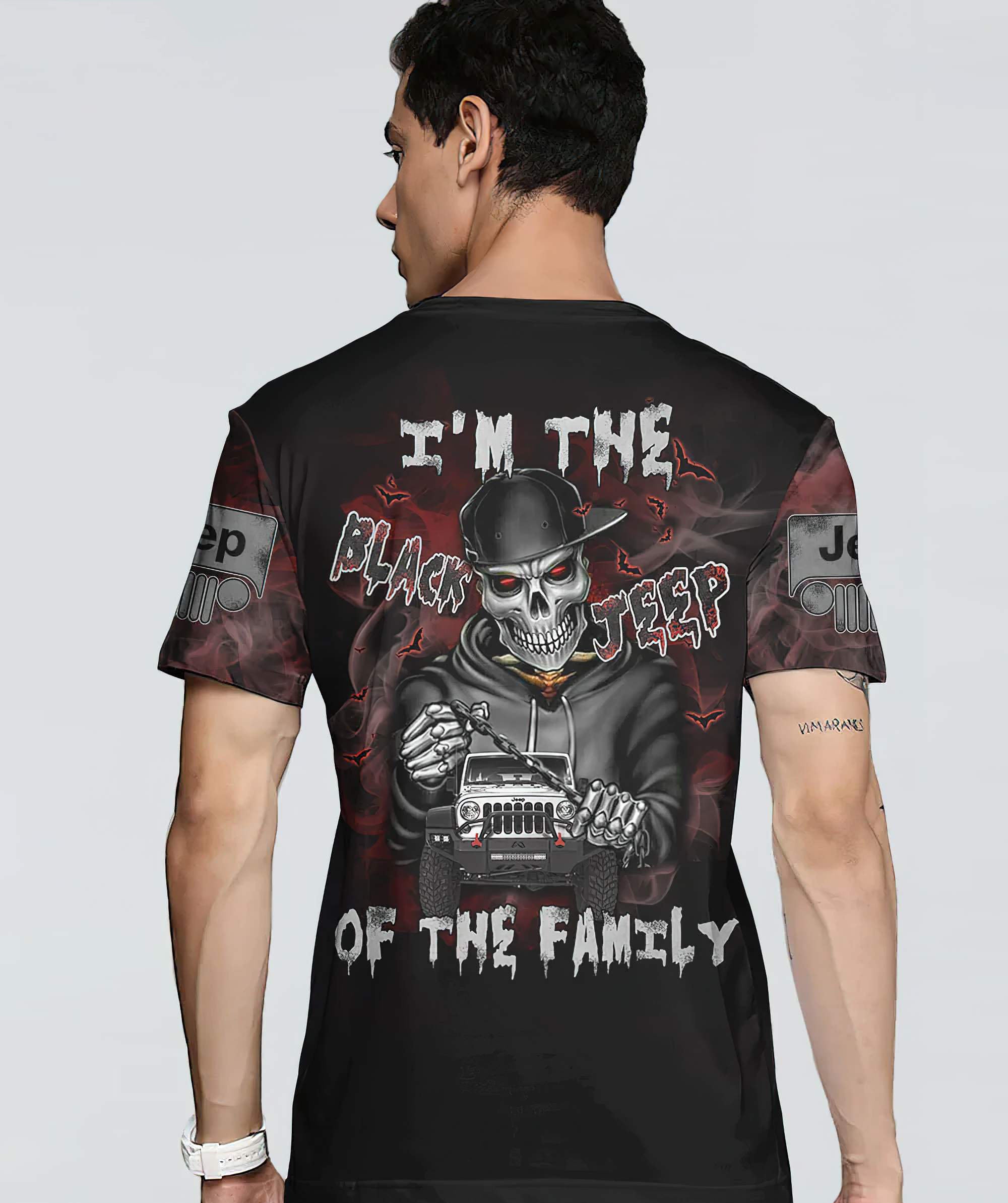 im-the-black-jeep-of-the-family-skull-t-shirt