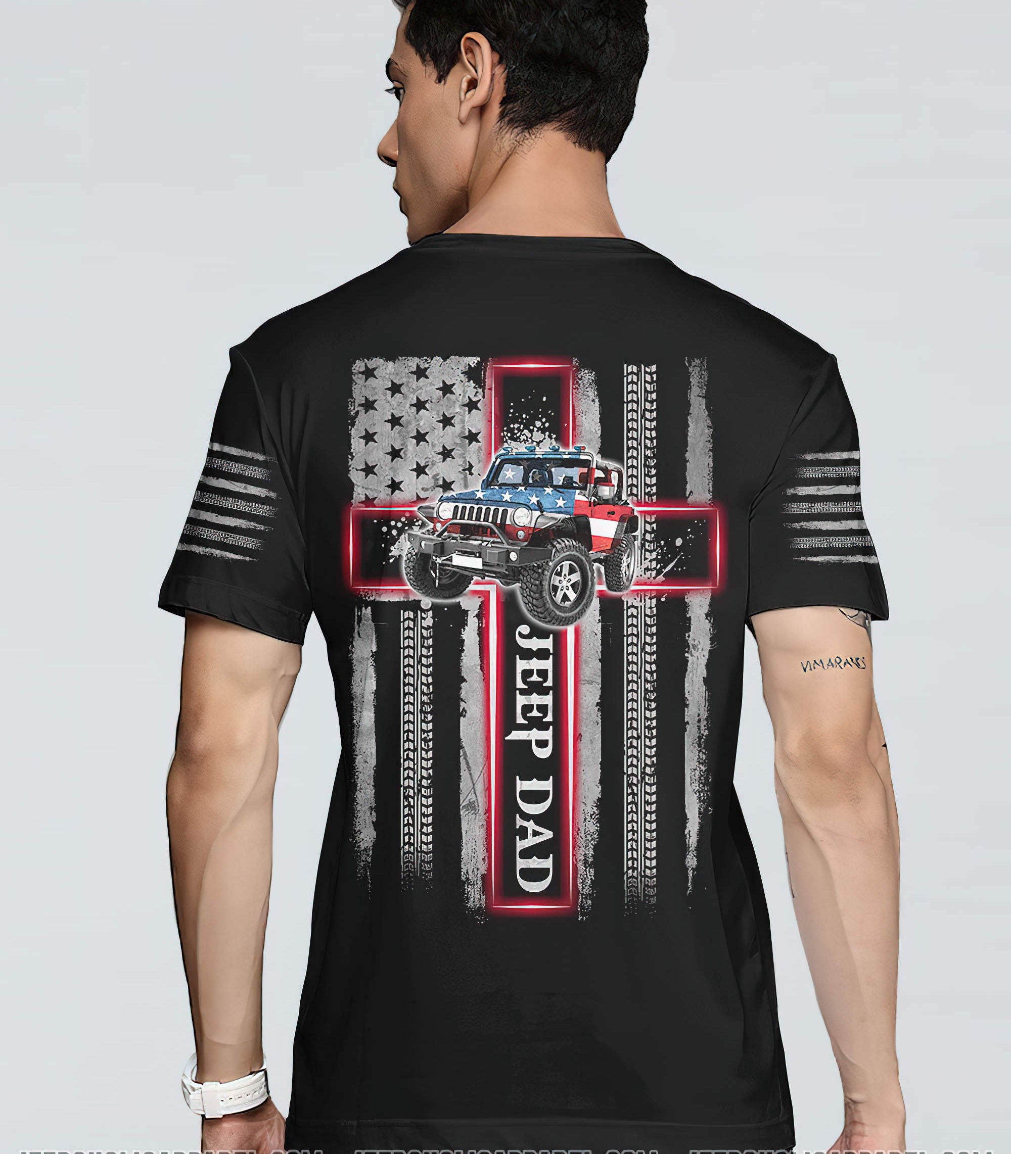 flag-cross-jeep-dad-t-shirt