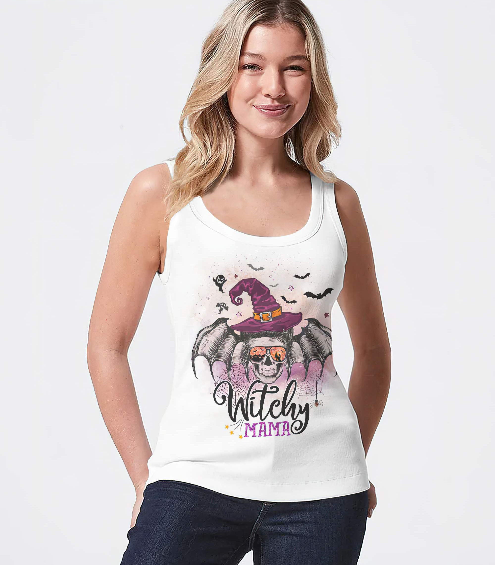 witchy-mama-messy-bun-skull-all-over-print-tank-top