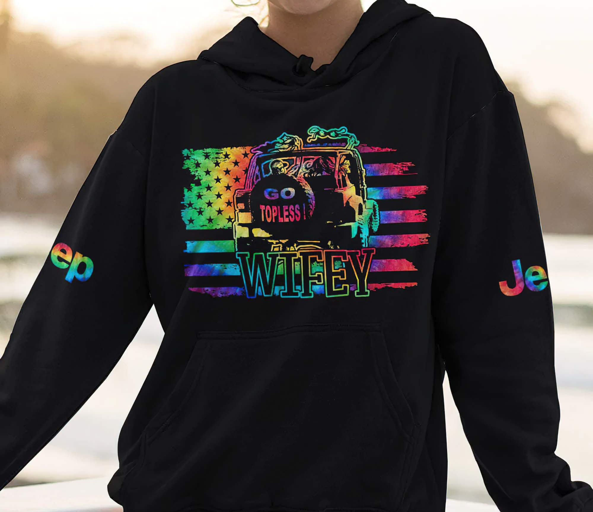 hubby-wifey-go-topless-jeep-couple-all-over-print-hoodie