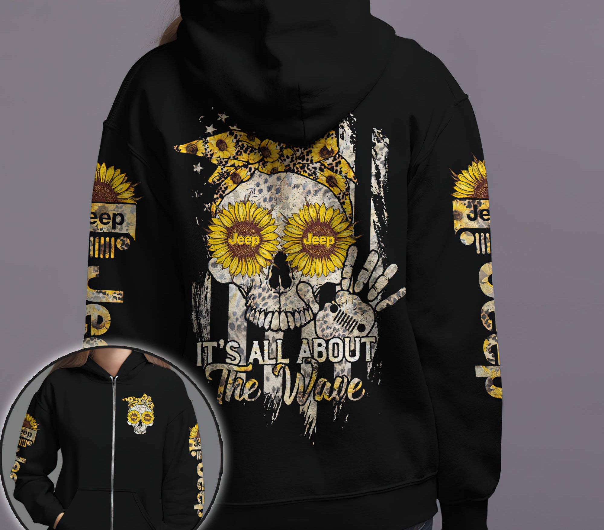 its-all-about-the-wave-jeep-sunflower-hoodie