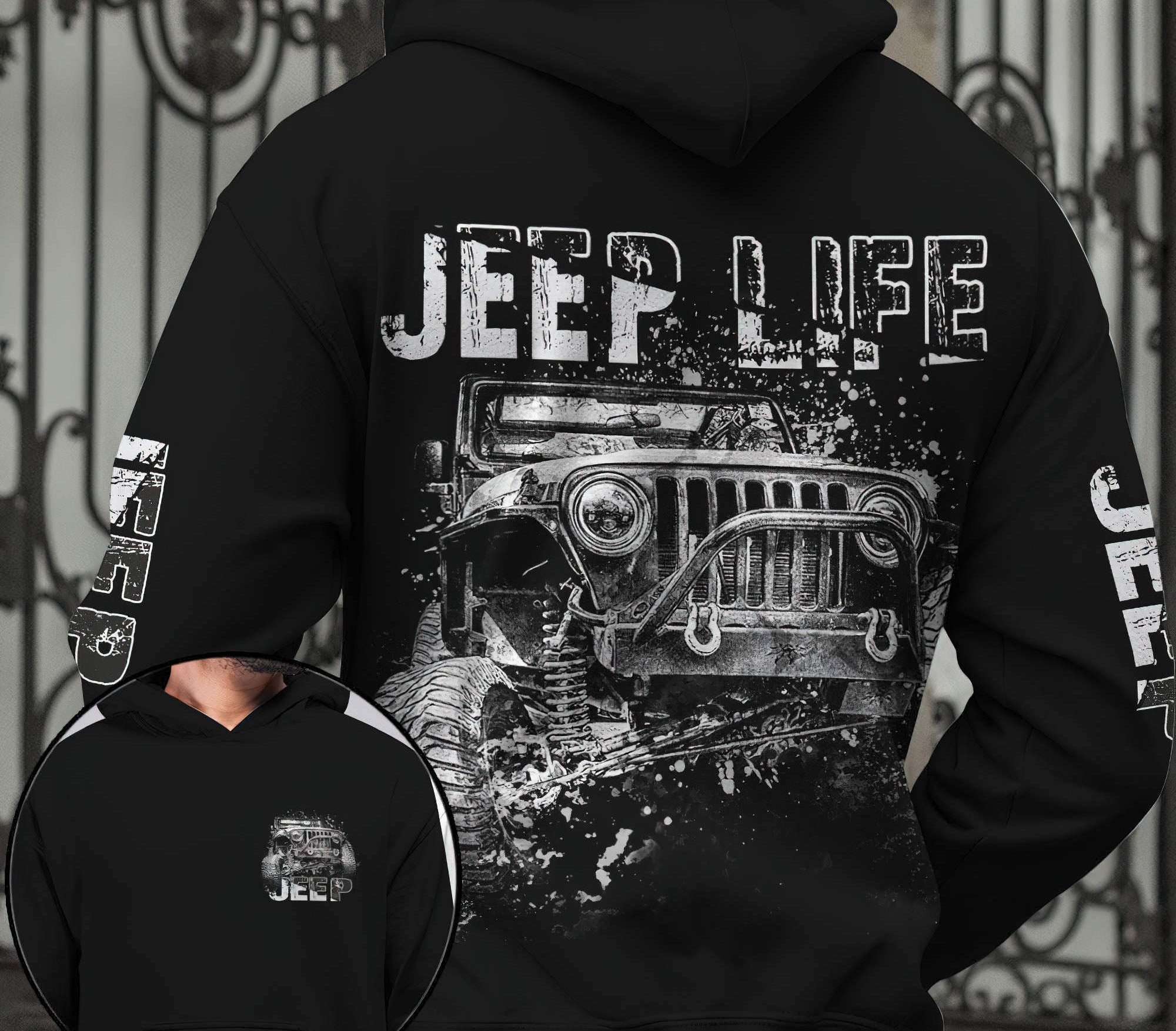 jeep-life-half-text-bw-hoodie