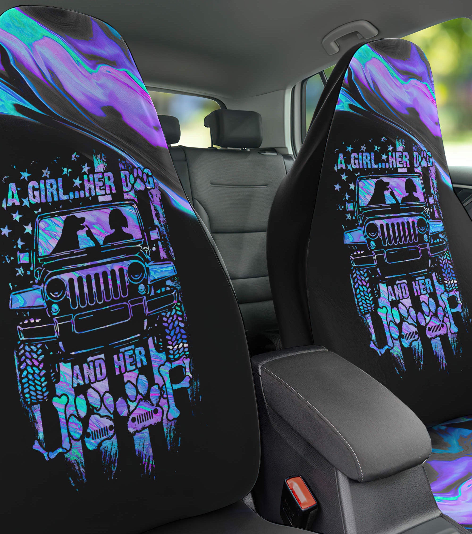 a-girl-her-dog-hologram-car-seat-cover