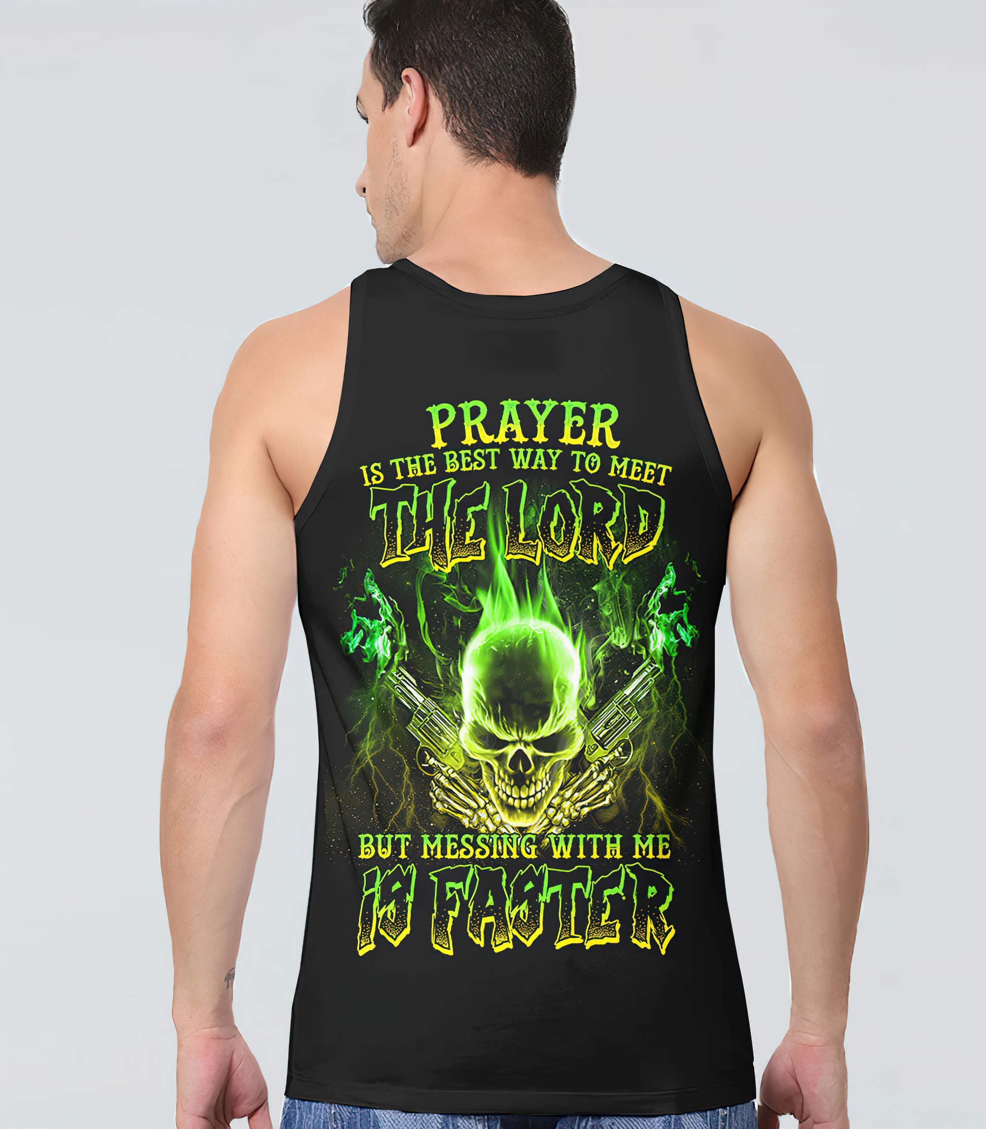 prayer-is-the-best-way-flaming-skull-all-over-print-tank-top