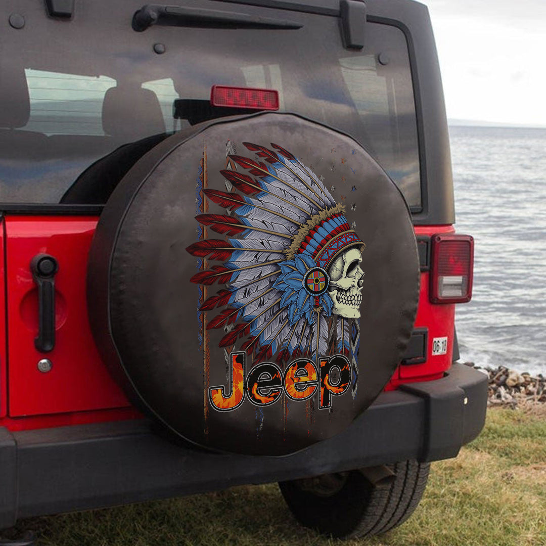 native-american-skull-jeep-spare-tire-cover