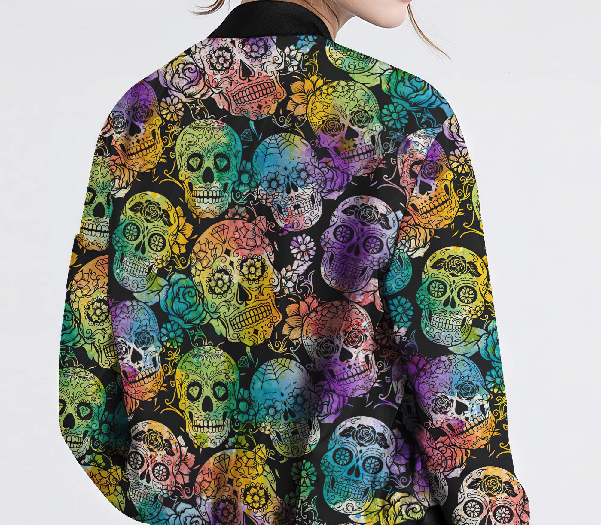 Sugar Skull Bomber Jacket