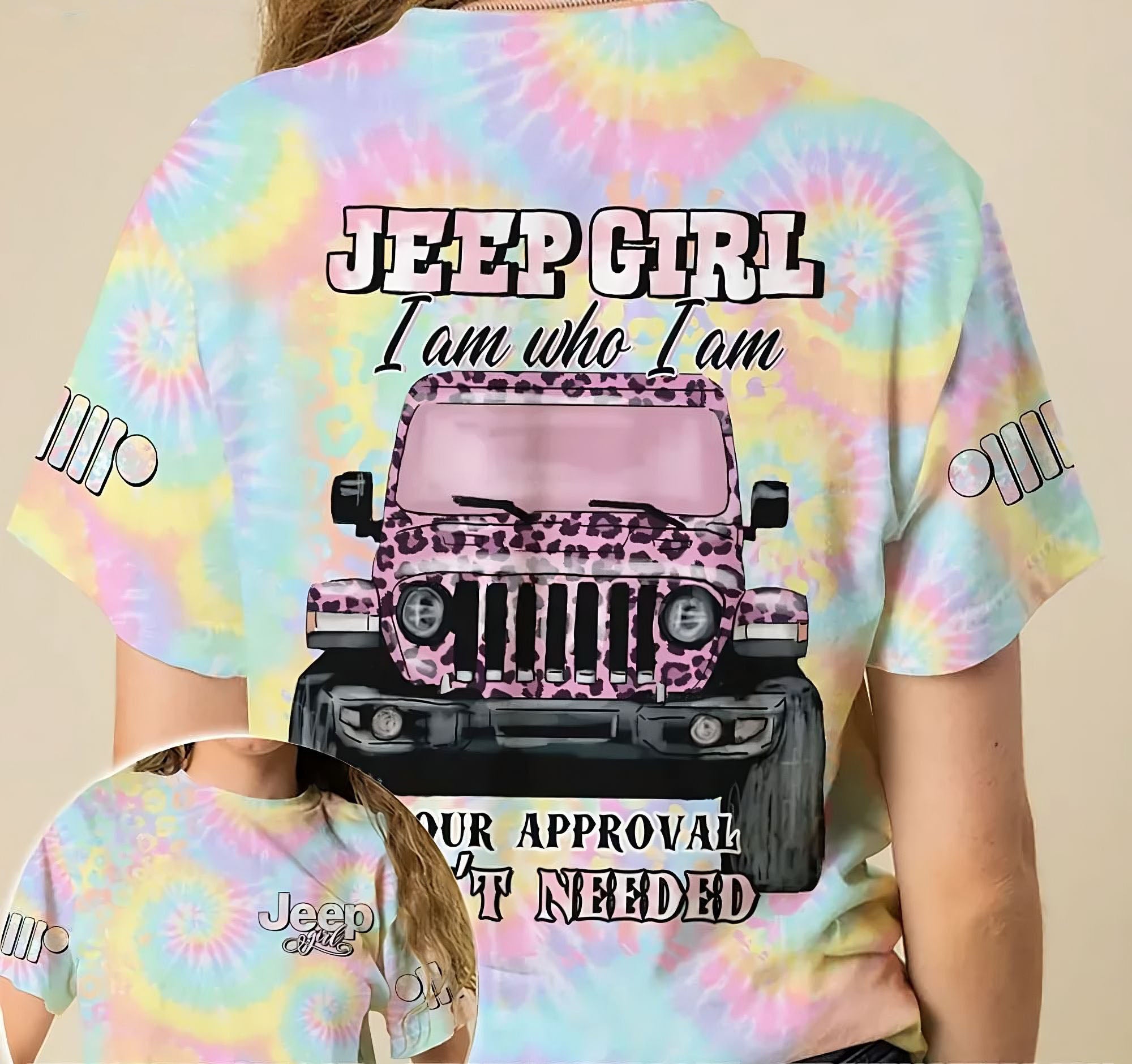 jeep-girl-i-am-who-i-am-all-over-print-pink-t-shirt