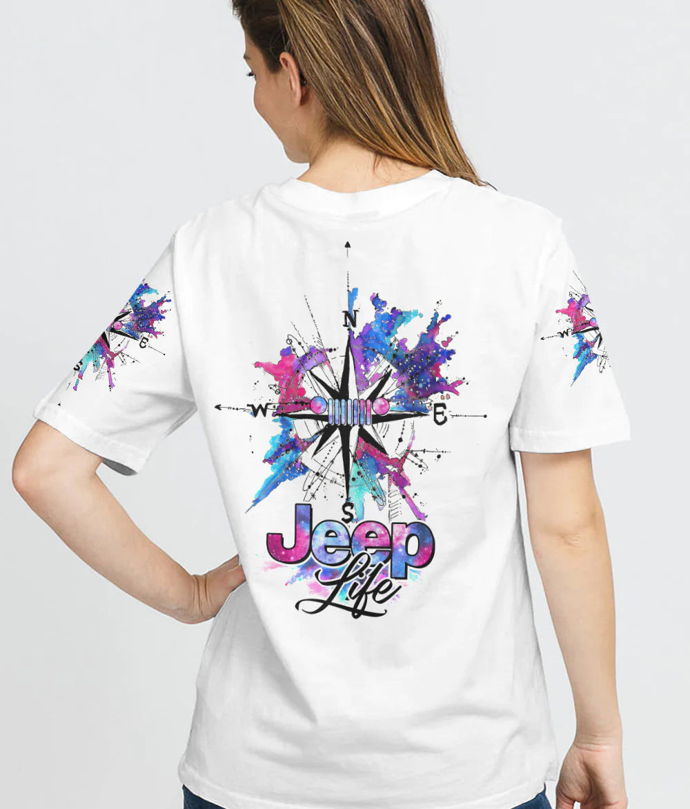 jeep-life-watercolor-compass-t-shirt