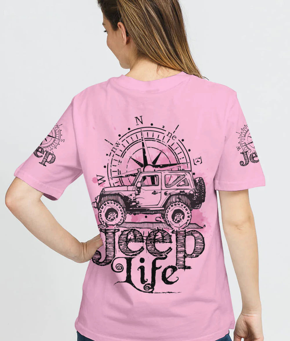 jeep-life-sketch-compass-pink-t-shirt