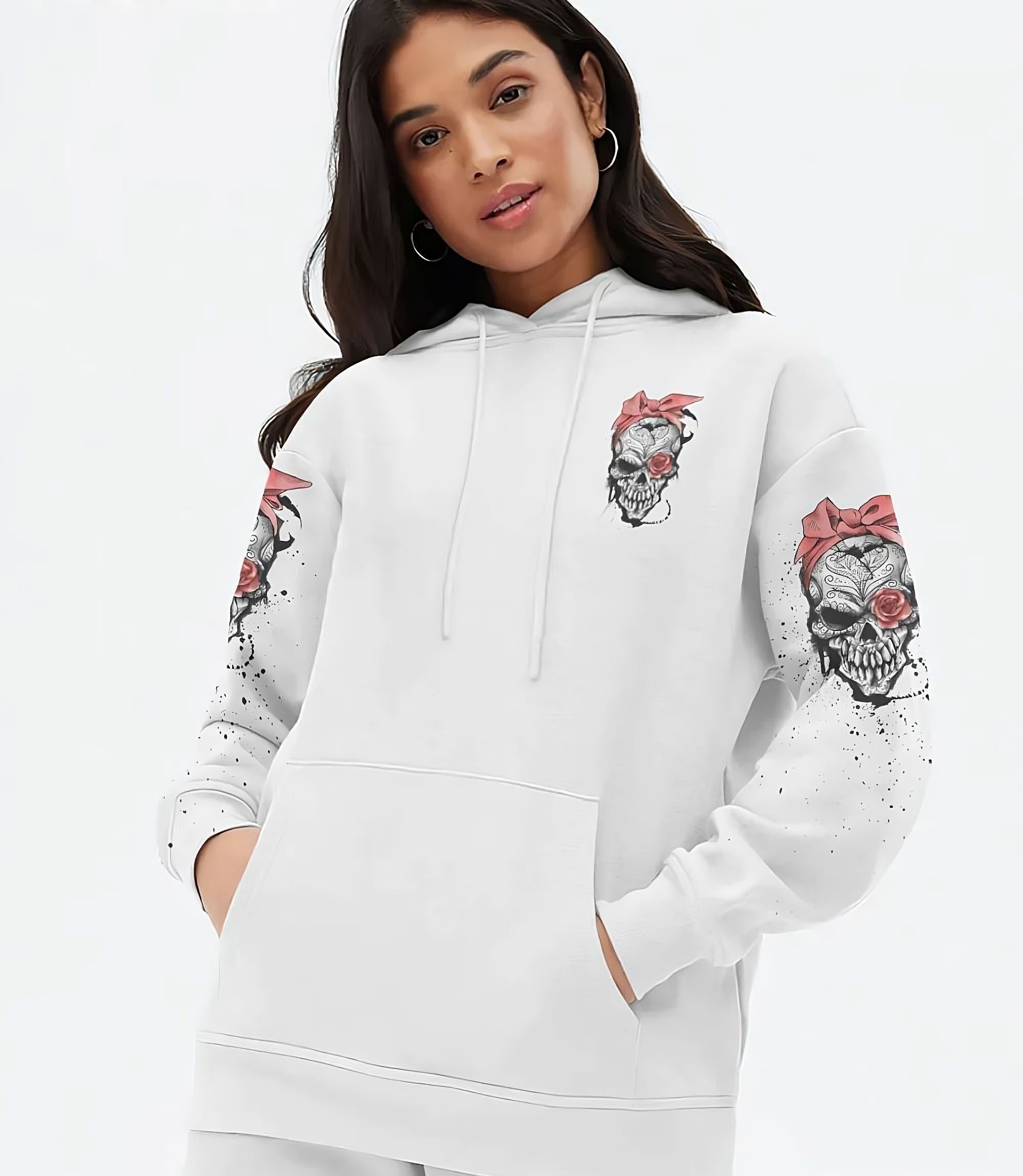 im-not-a-hot-mess-tattoo-skull-rose-all-over-print-hoodie