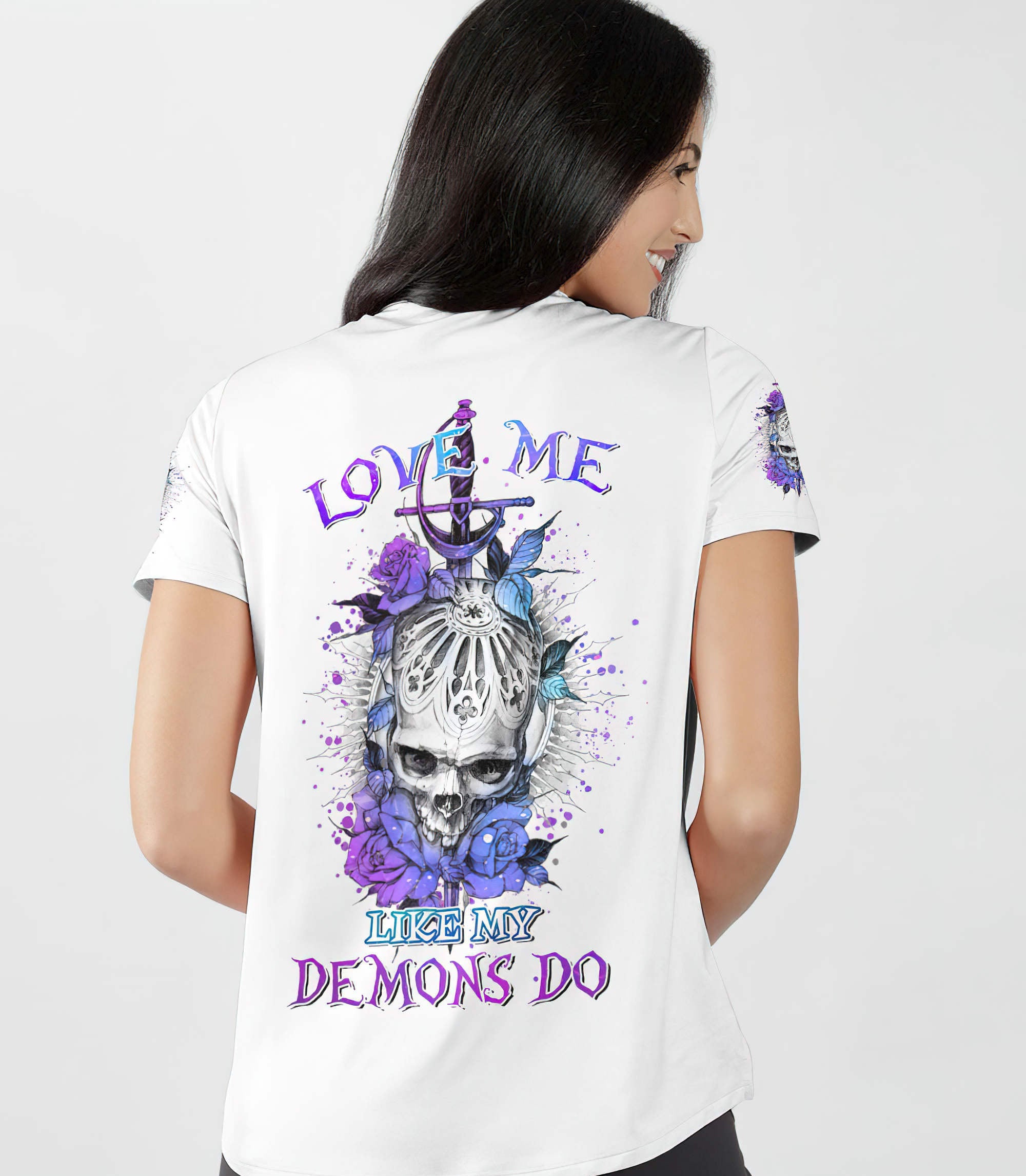 love-me-like-my-demons-do-skull-all-over-print-2-women-v-neck-t-shirt