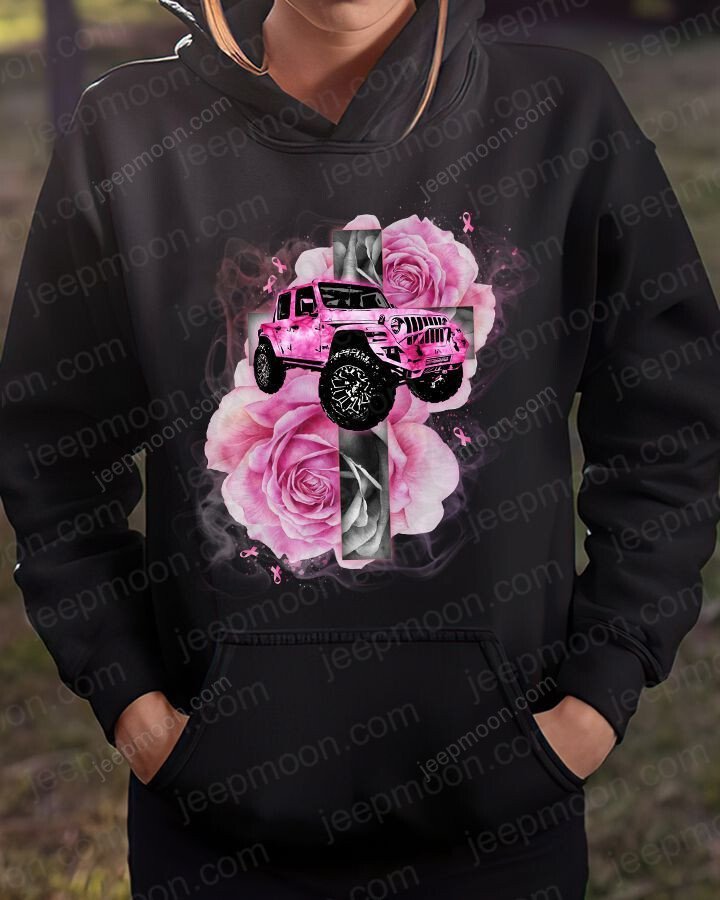 jeep-breast-cancer-flower-t-shirt