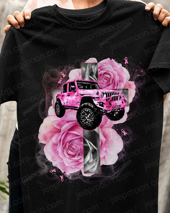 jeep-breast-cancer-flower-t-shirt