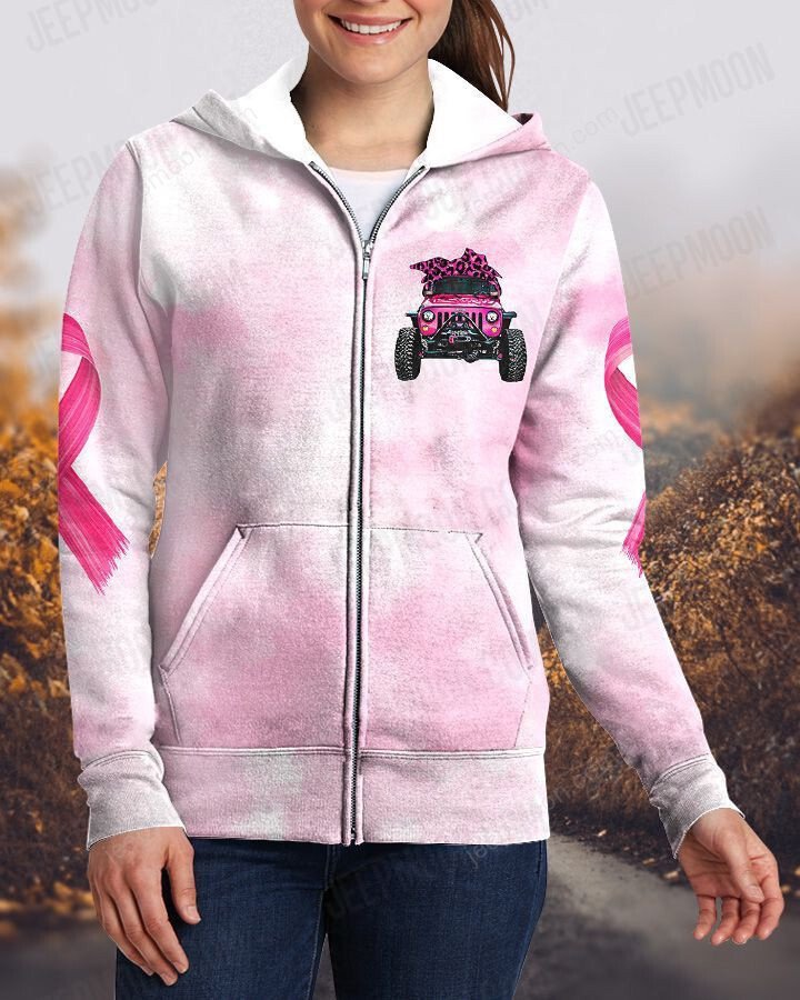 Breast Cancer Jeep Hoodie In October We Wear Pink