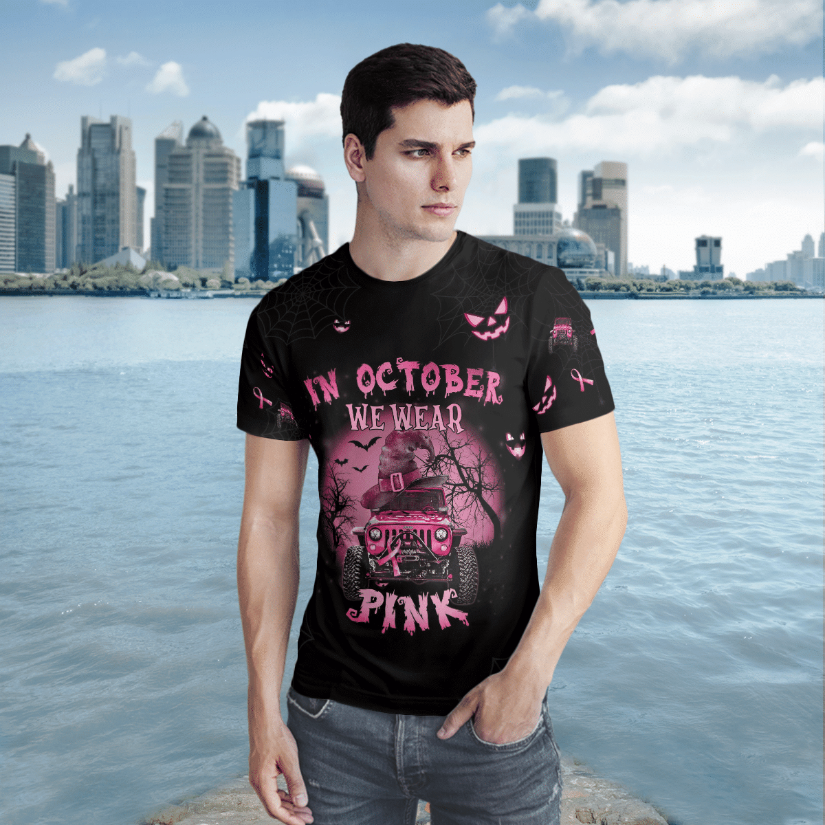 jeep-wear-pink-halloween-t-shirt