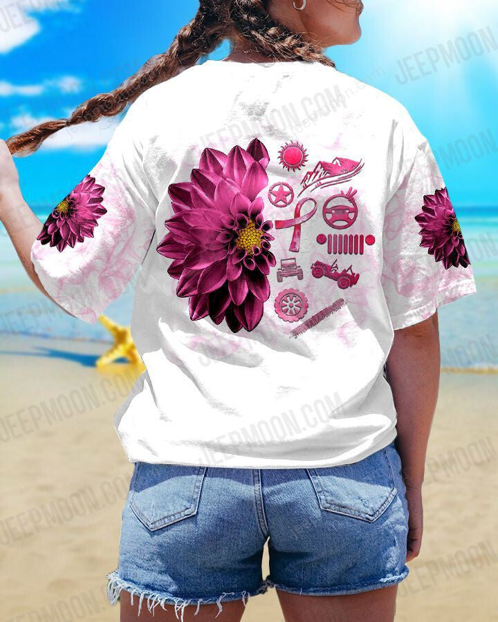 jeep-breast-cancer-flower-t-shirt