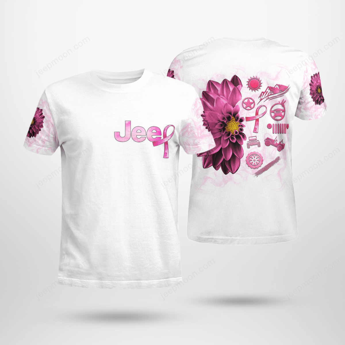 jeep-breast-cancer-flower-t-shirt