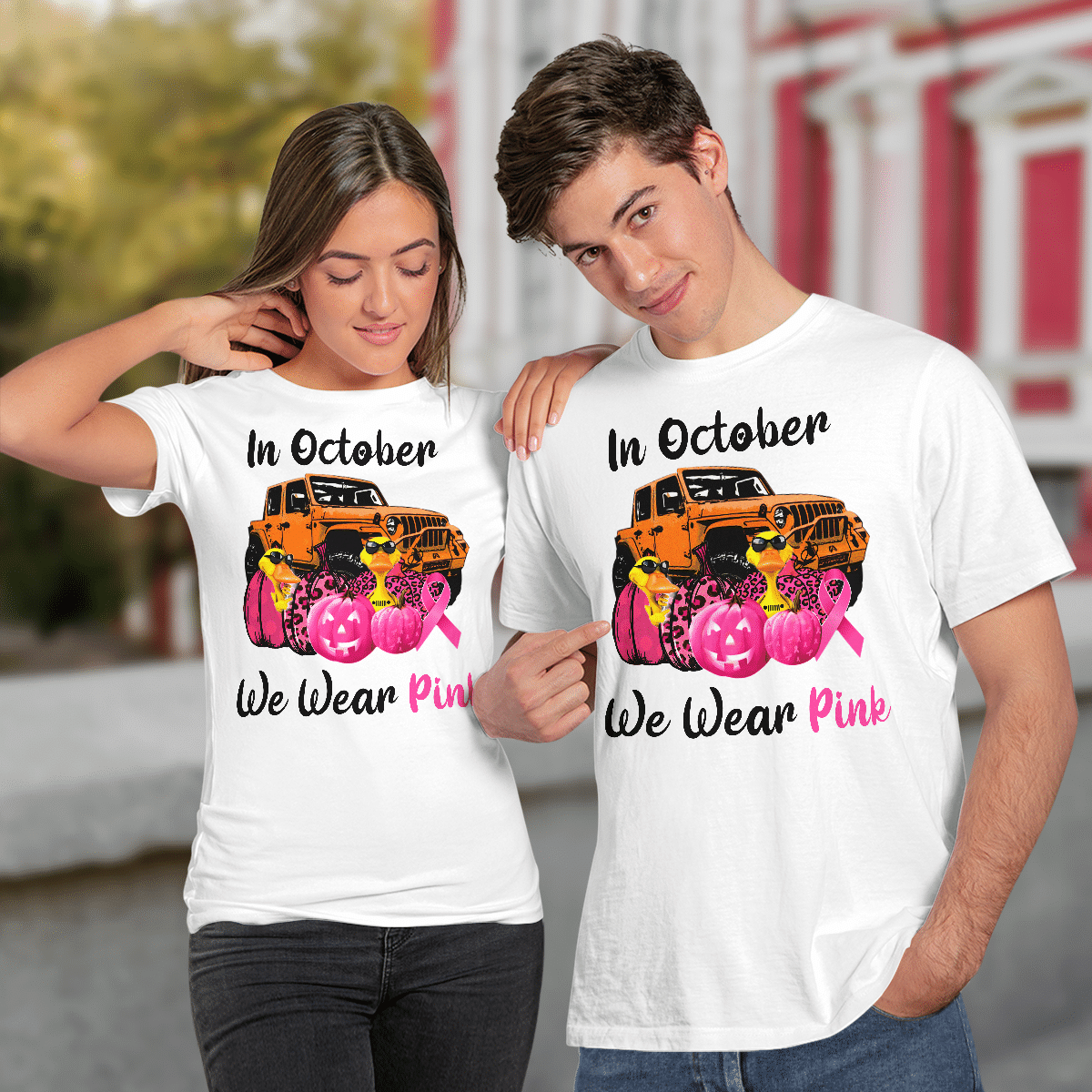 jeep-duck-wear-pink-t-shirt