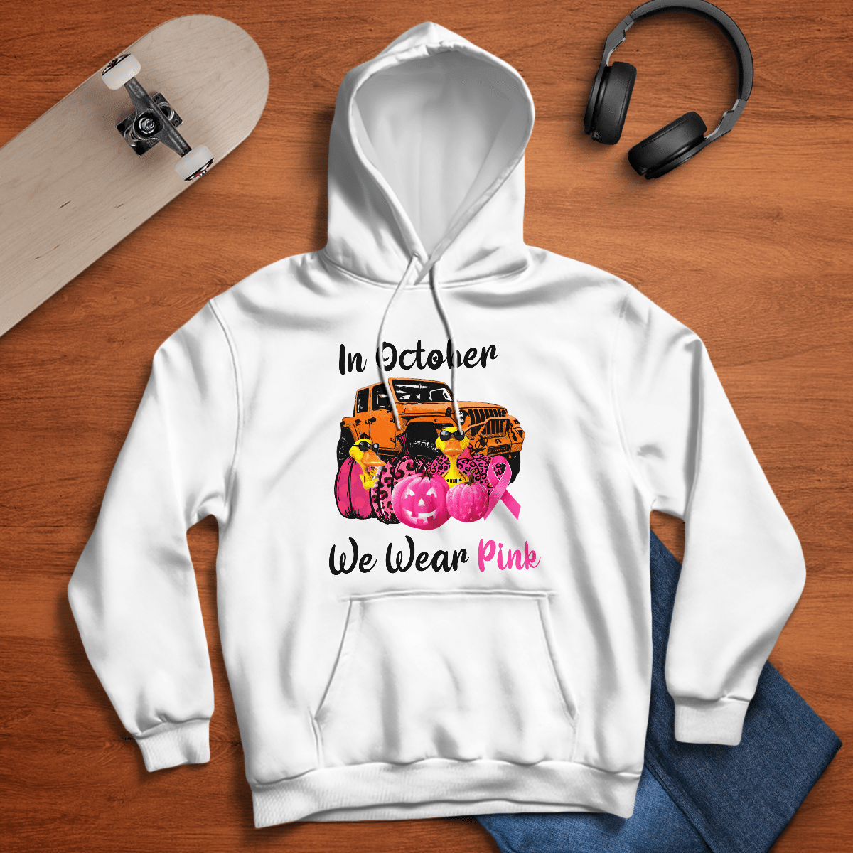 jeep-duck-wear-pink-t-shirt