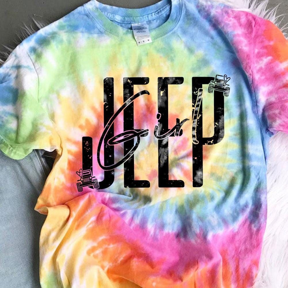 colorful-tie-dye-jeep-girl-unisex-3d-t-shirt