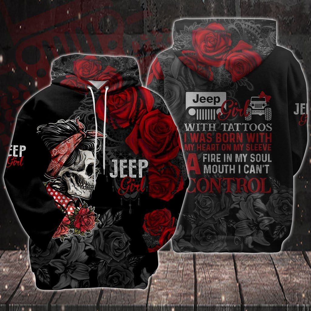 jeep-hoodie-skull-jeep-girl-with-tattoo-rose-hoodie