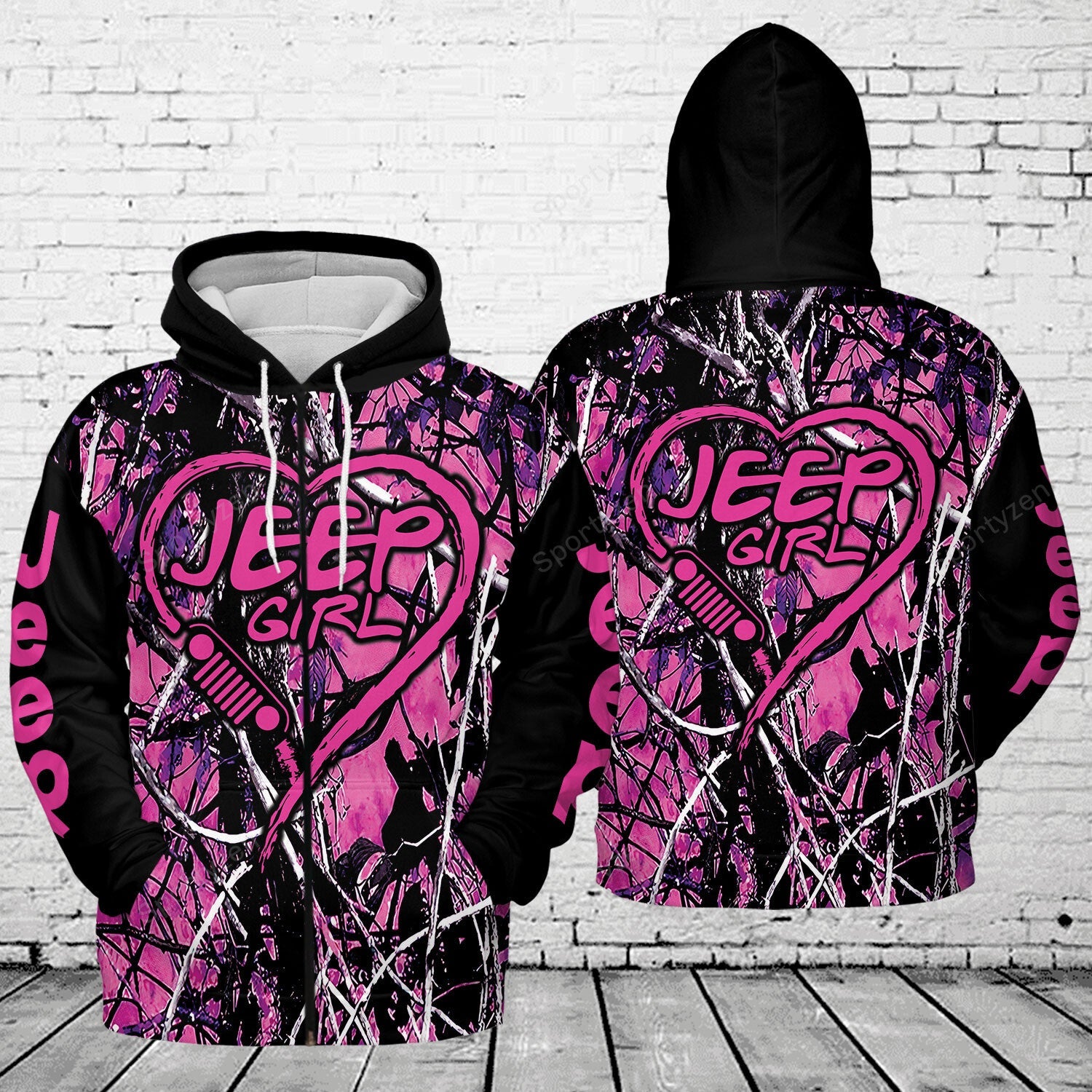 love-jeep-girl-pink-black-hoodie-3d-all-over-print