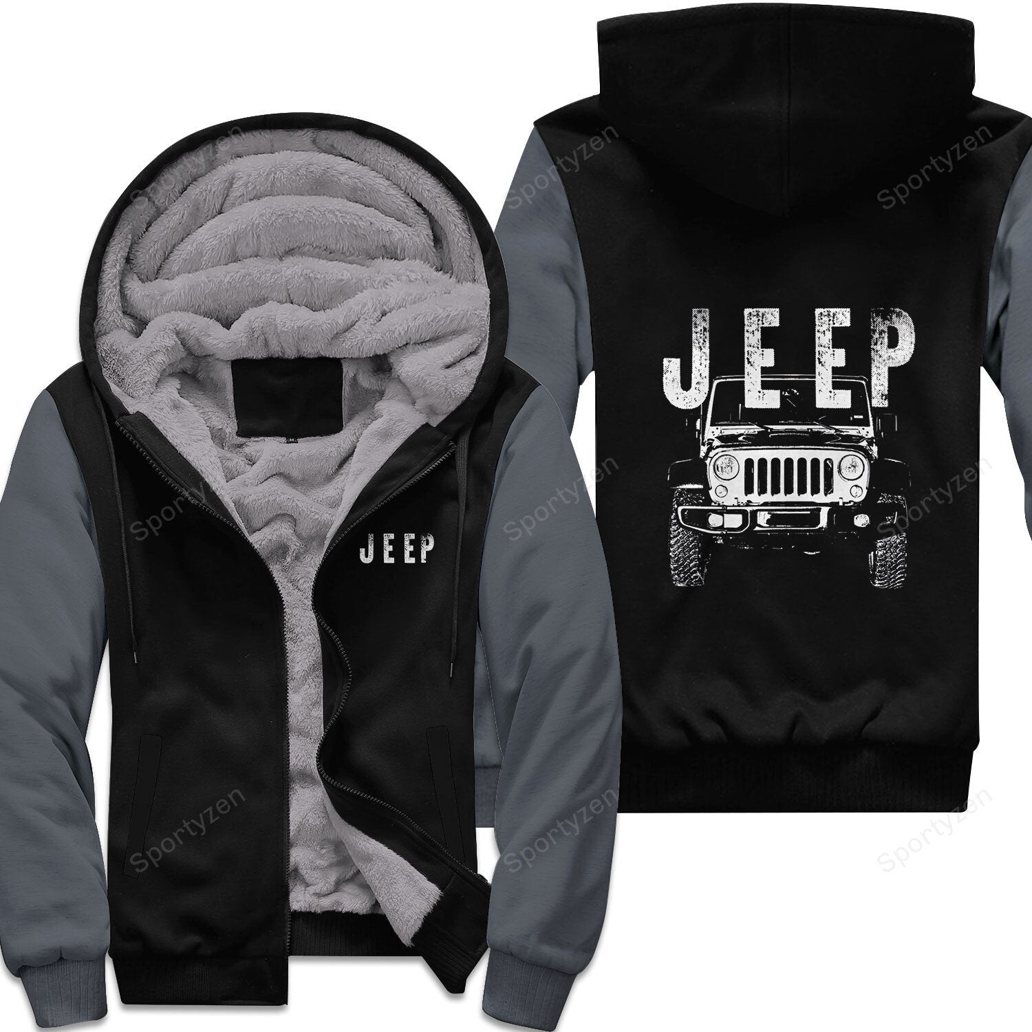 simple-jeep-on-back-sherpa-hoodie