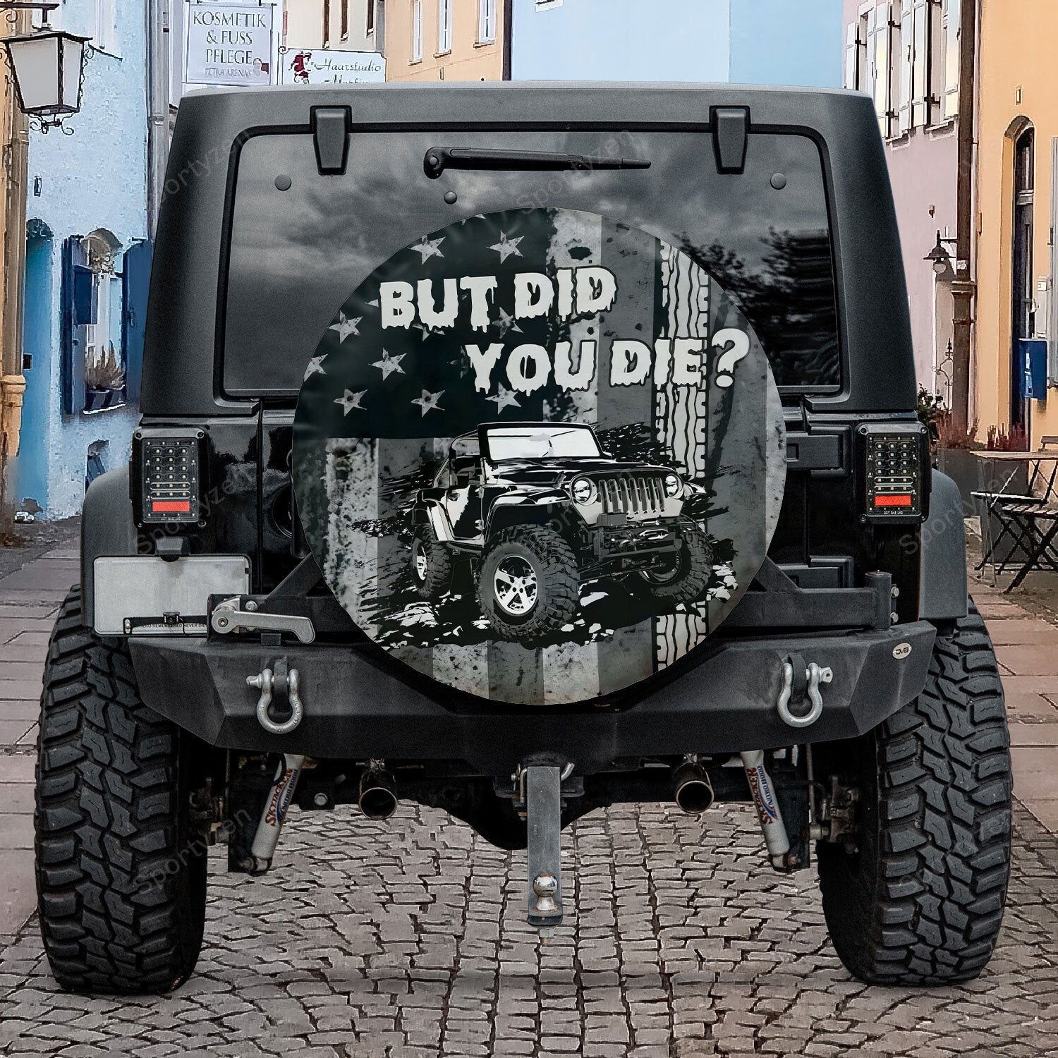 Jeep-Spare-Tire-Cover-But-Did-You-Die-Jeep-Spare-Tire-Cover-Vintage-Black-Grey-American-Flag