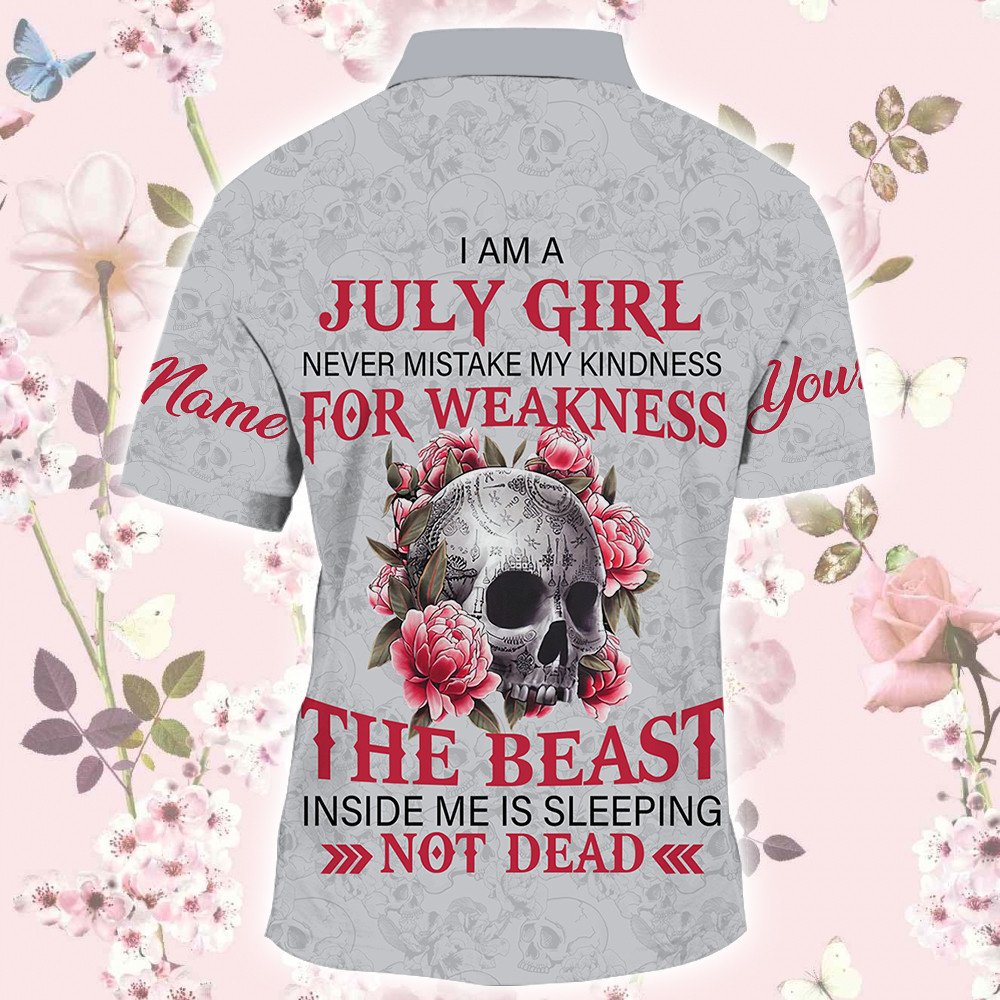 personalized-flowers-skull-july-girl-hoodie-png107022